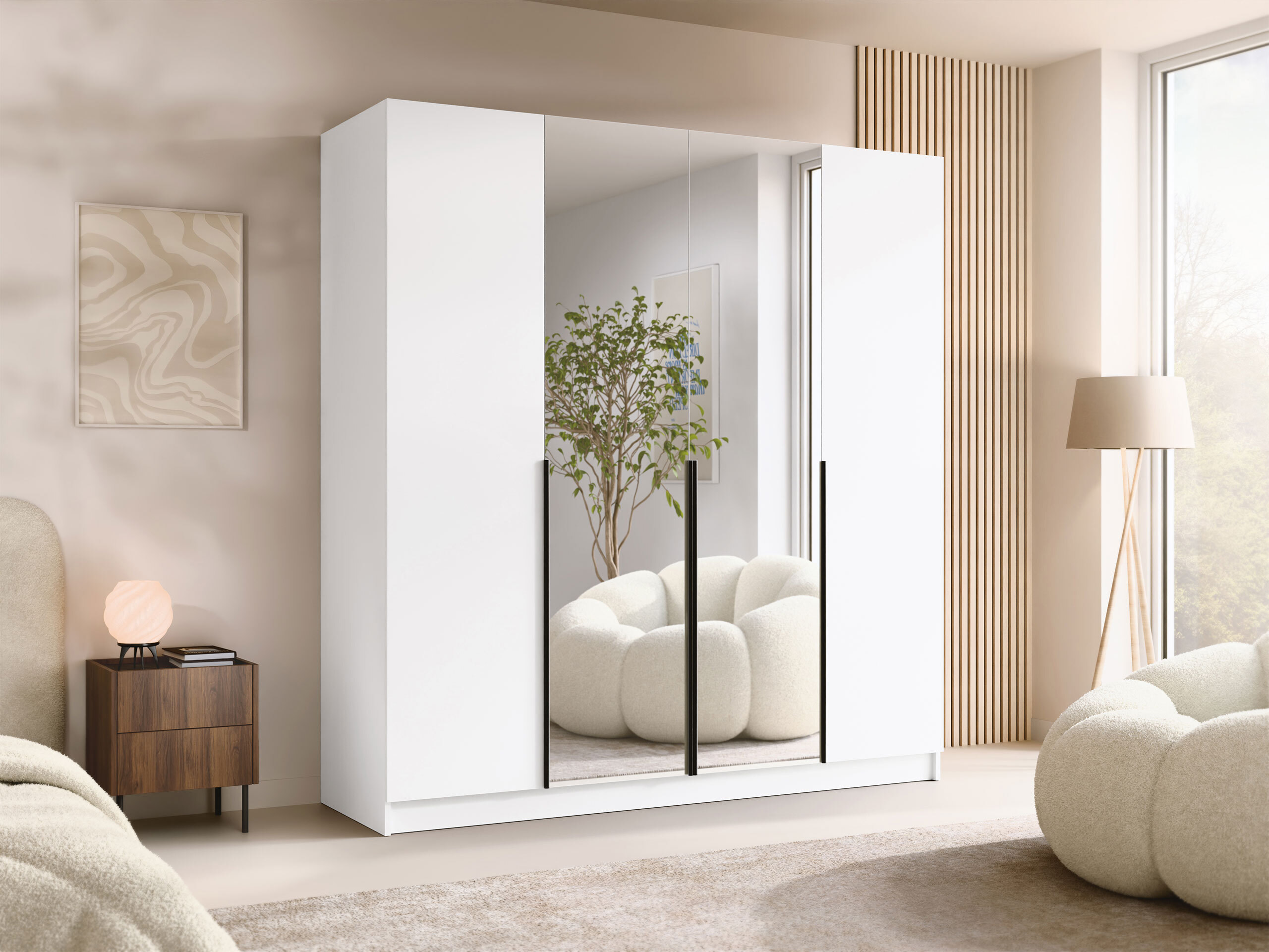 Wardrobe Closico Navor II (White)