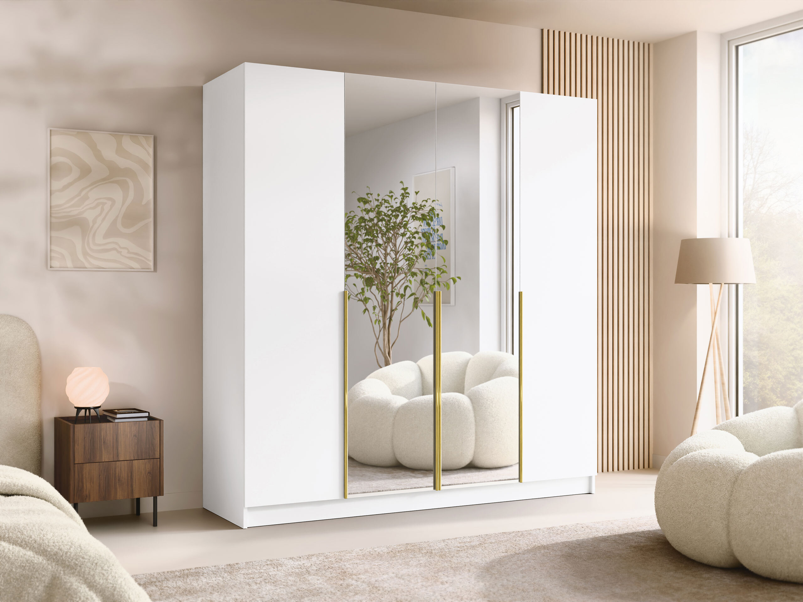 Wardrobe Closico Navor II (White)