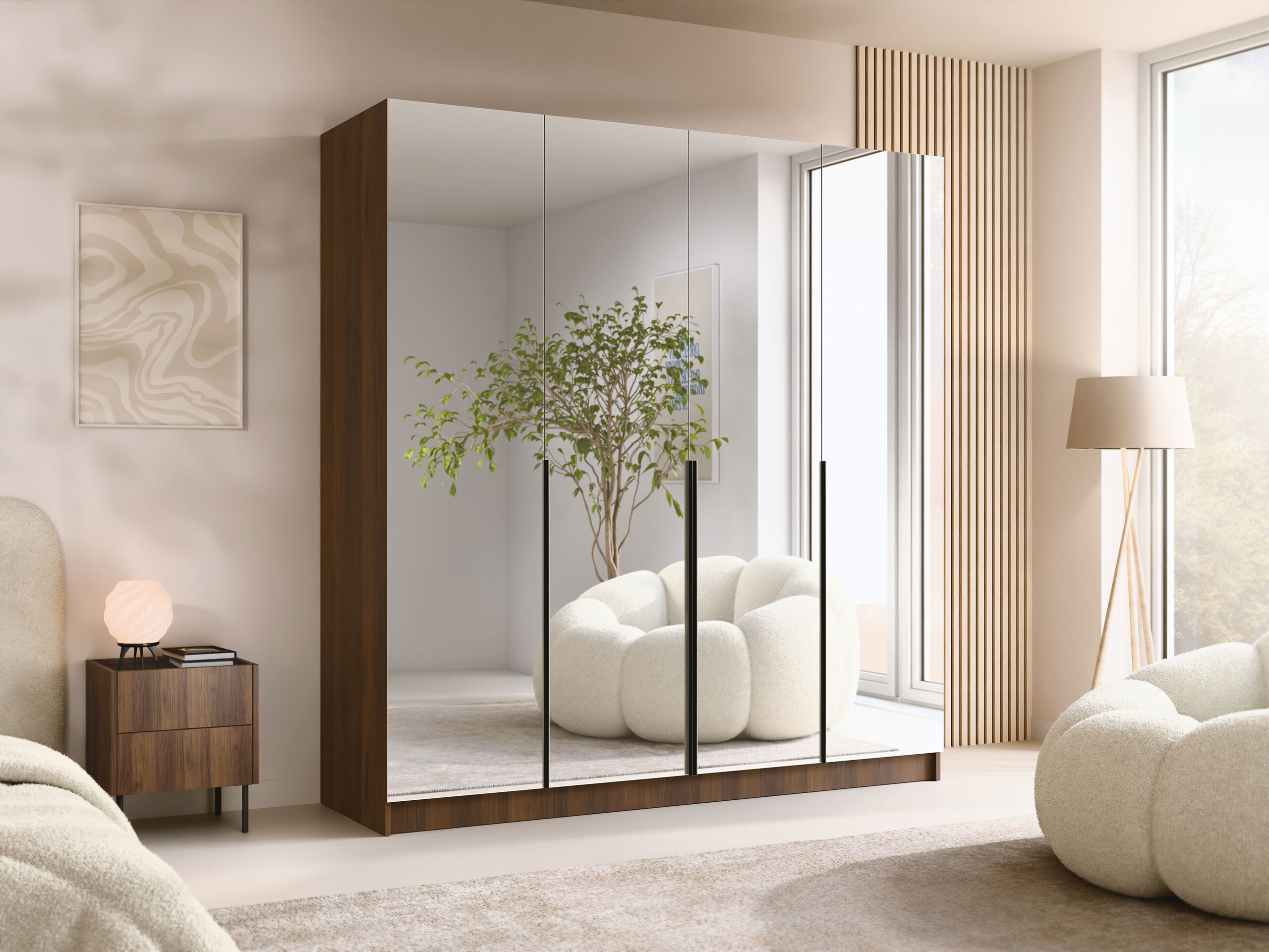 Wardrobe Closico Navor III (Walnut)