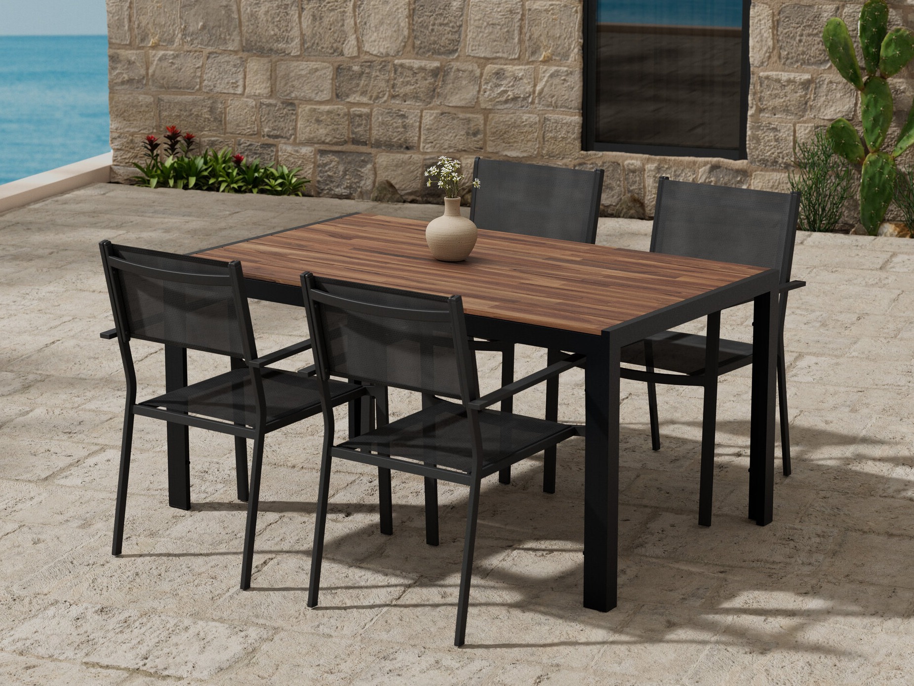 Table and chairs set Dallas 5299