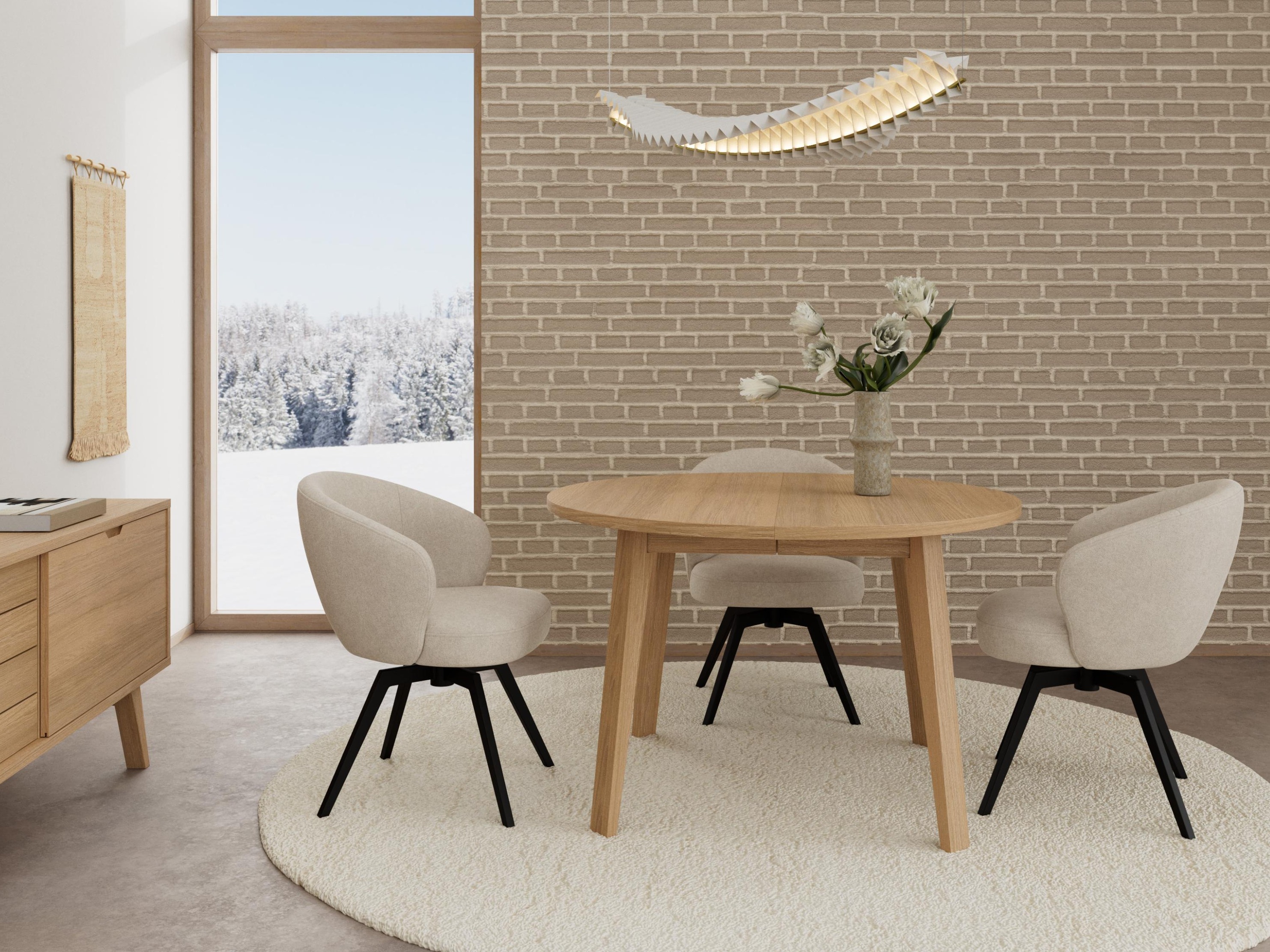 Table Norsica Albene 105 (Light wood)