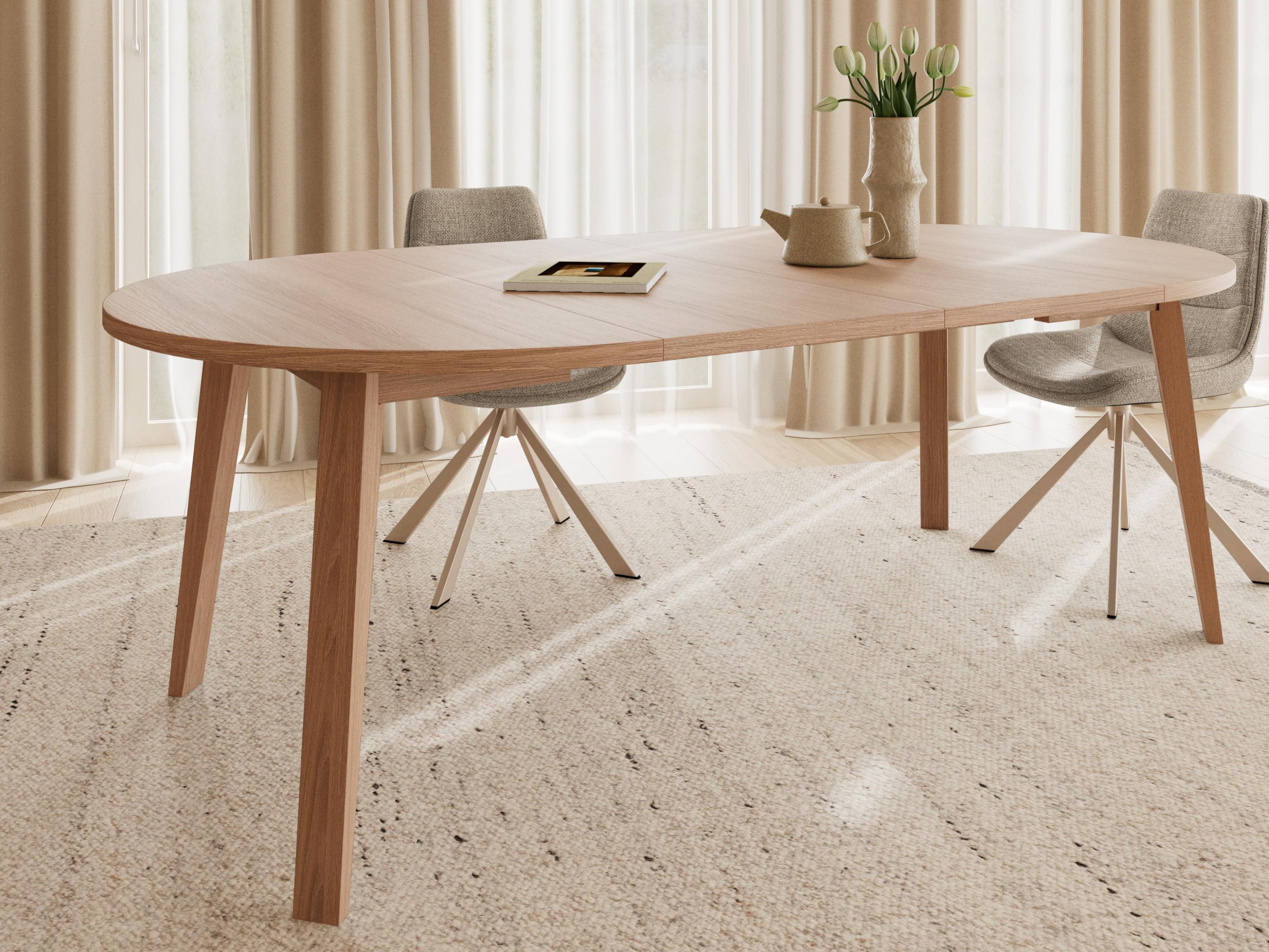 Table Norsica Albene 105 (Light wood)