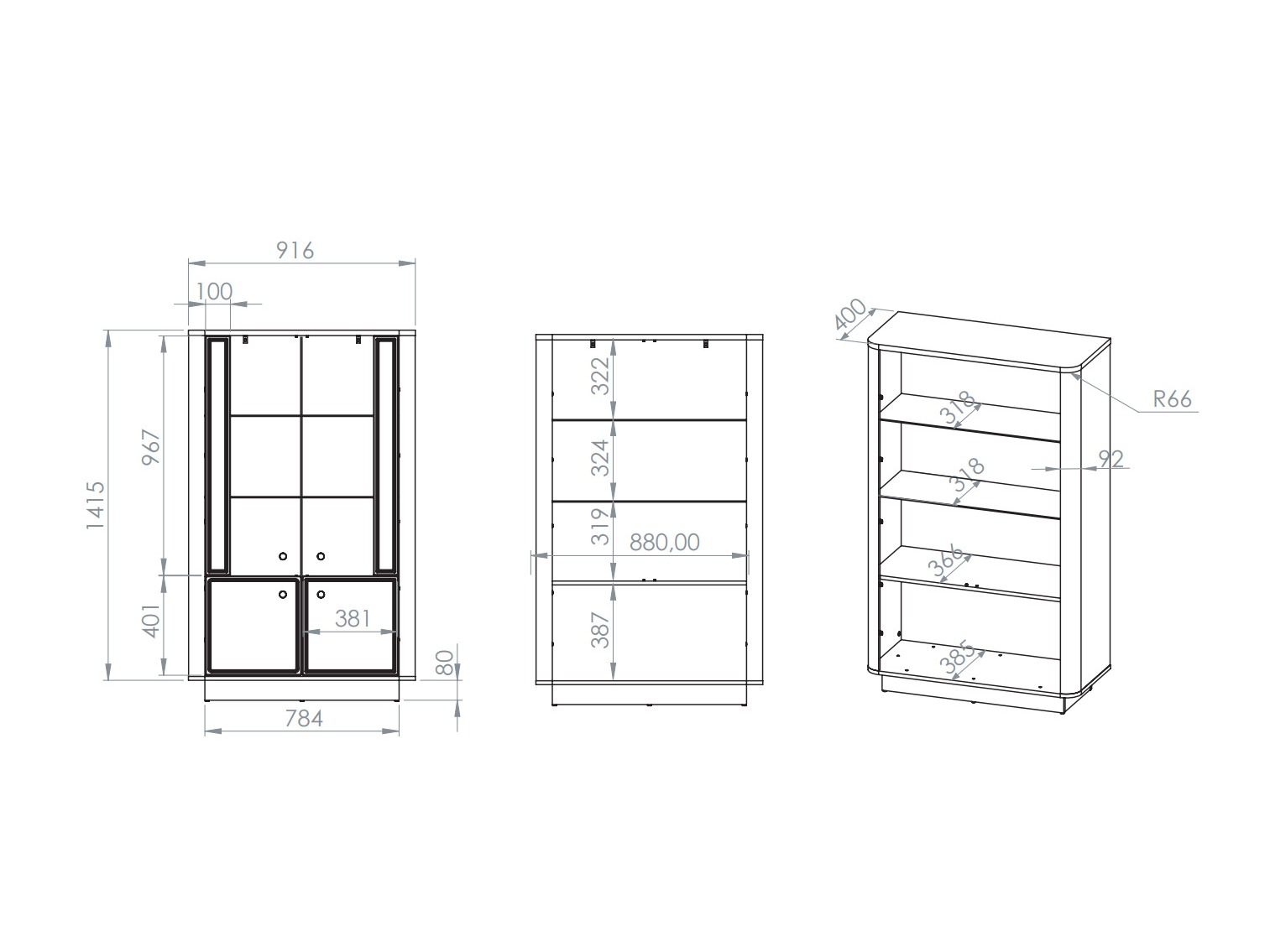 Bookcase Cavrome 108