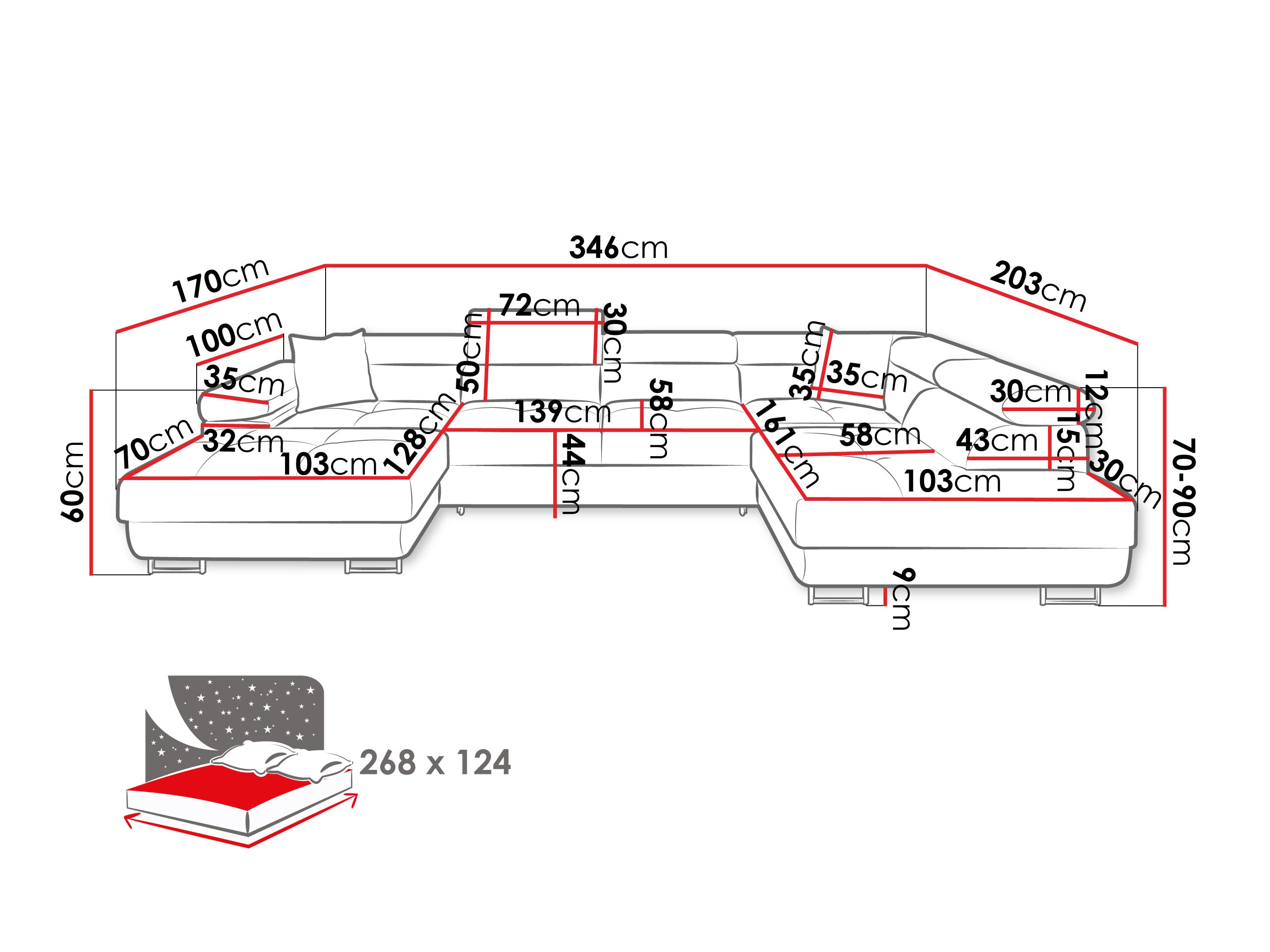 Corner sofa Comfivo Vinetum III (Poso 03)