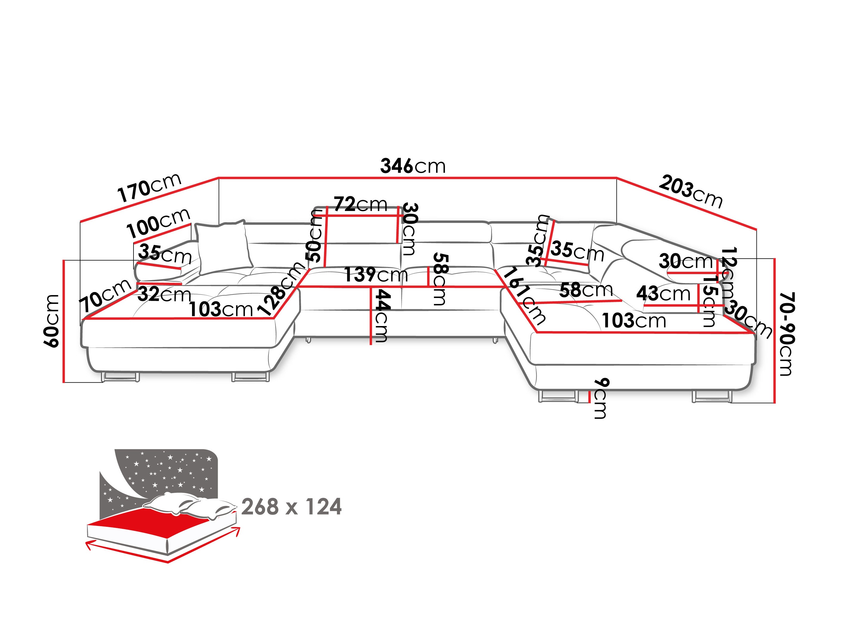 Corner sofa Comfivo Vinetum III (Poso 06)