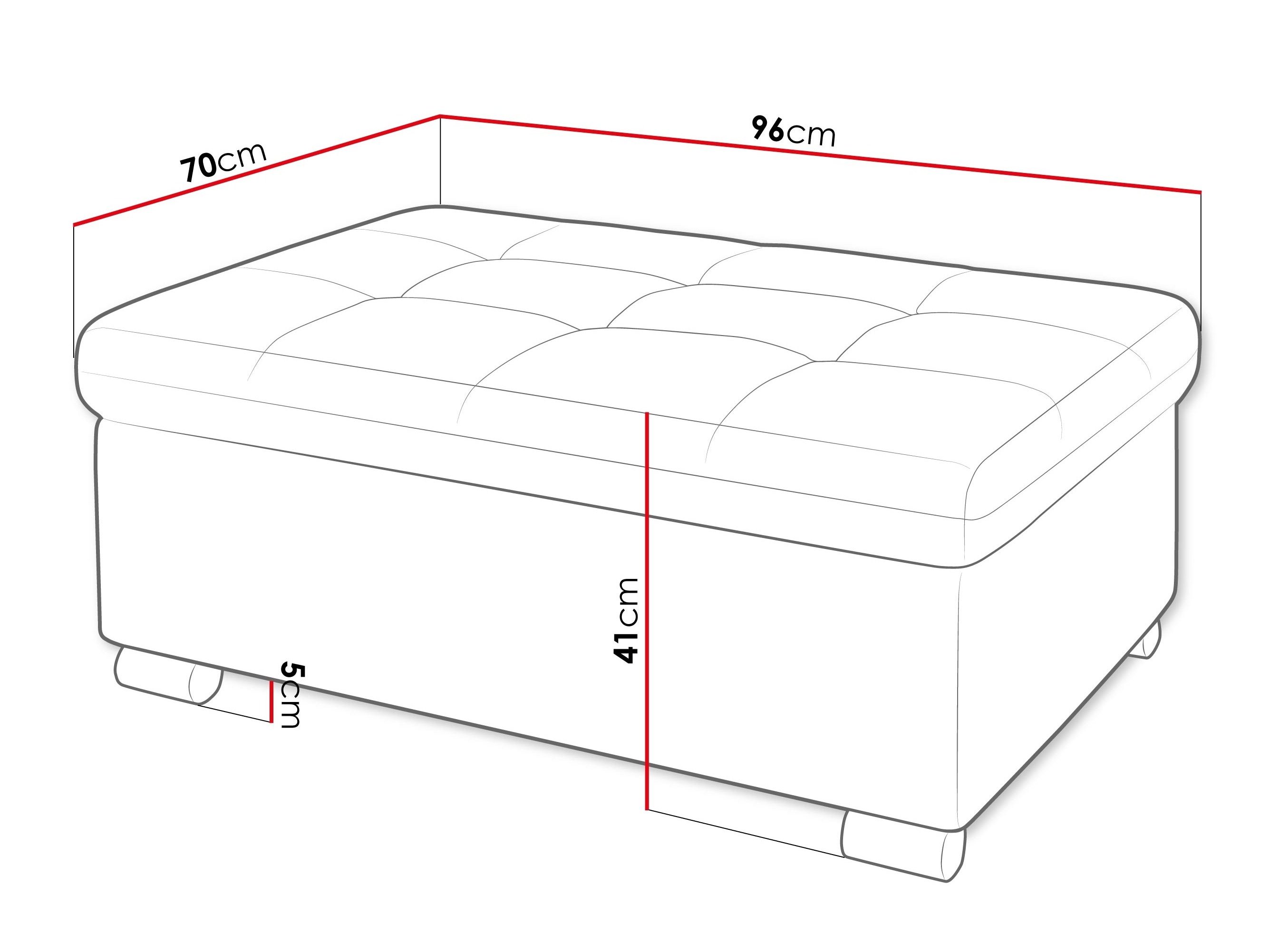 Upholstered bench Comfivo Gemma I (Piano 02)