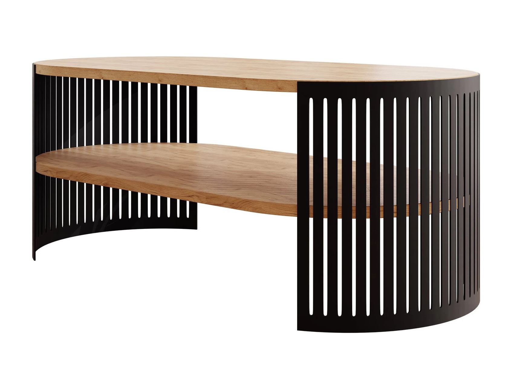 Coffee table Civer III (Black + Craft golden oak)
