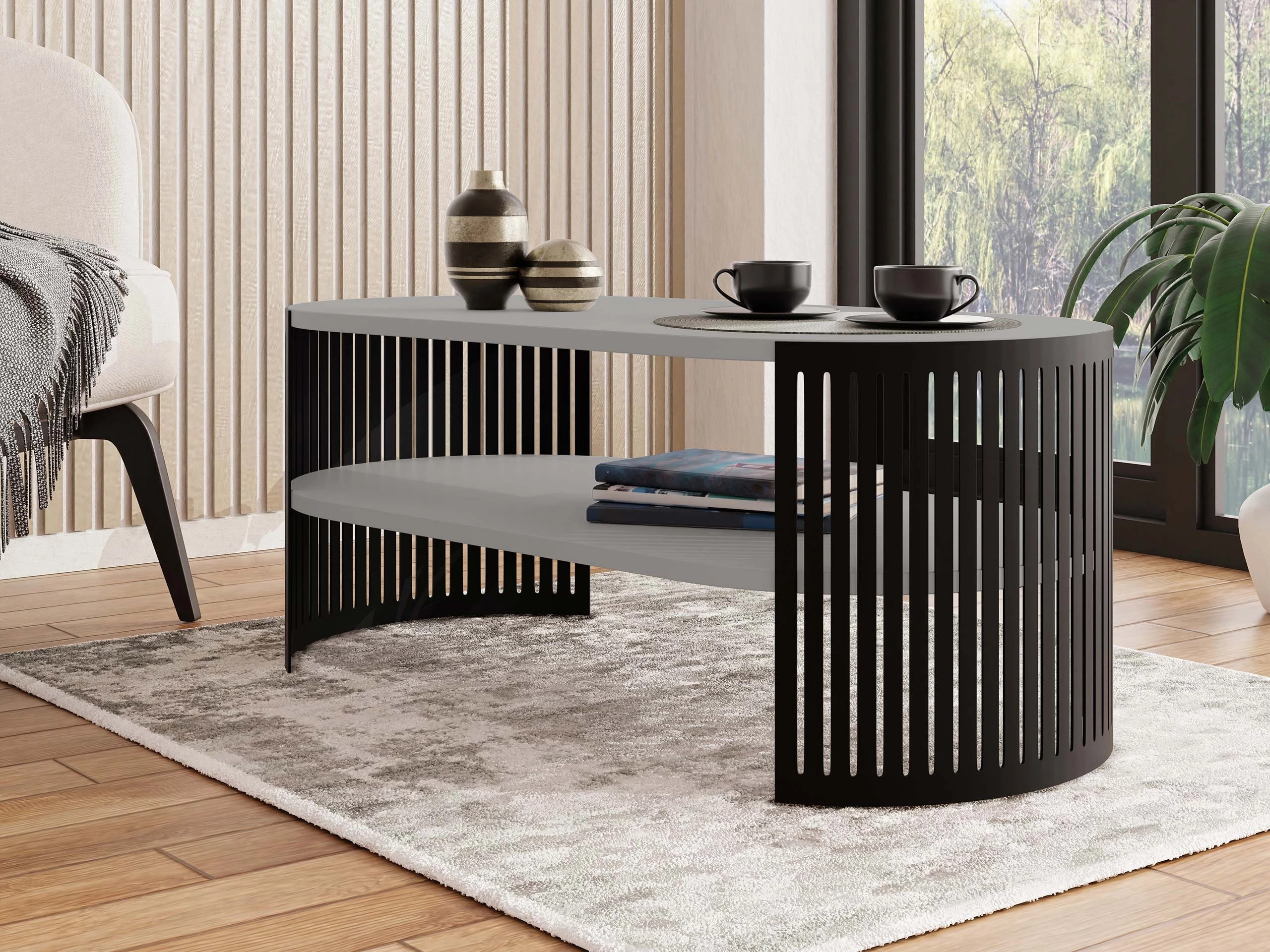 Coffee table Civer III (Black + Graphite)