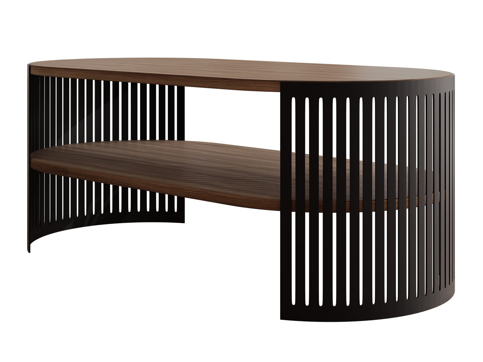 Coffee table Civer III (Black + Walnut)