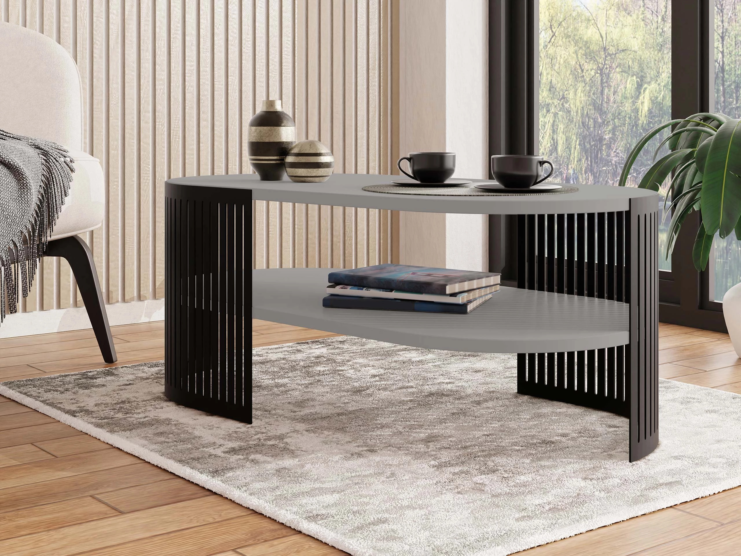 Coffee table Civer VI (Black + Graphite)