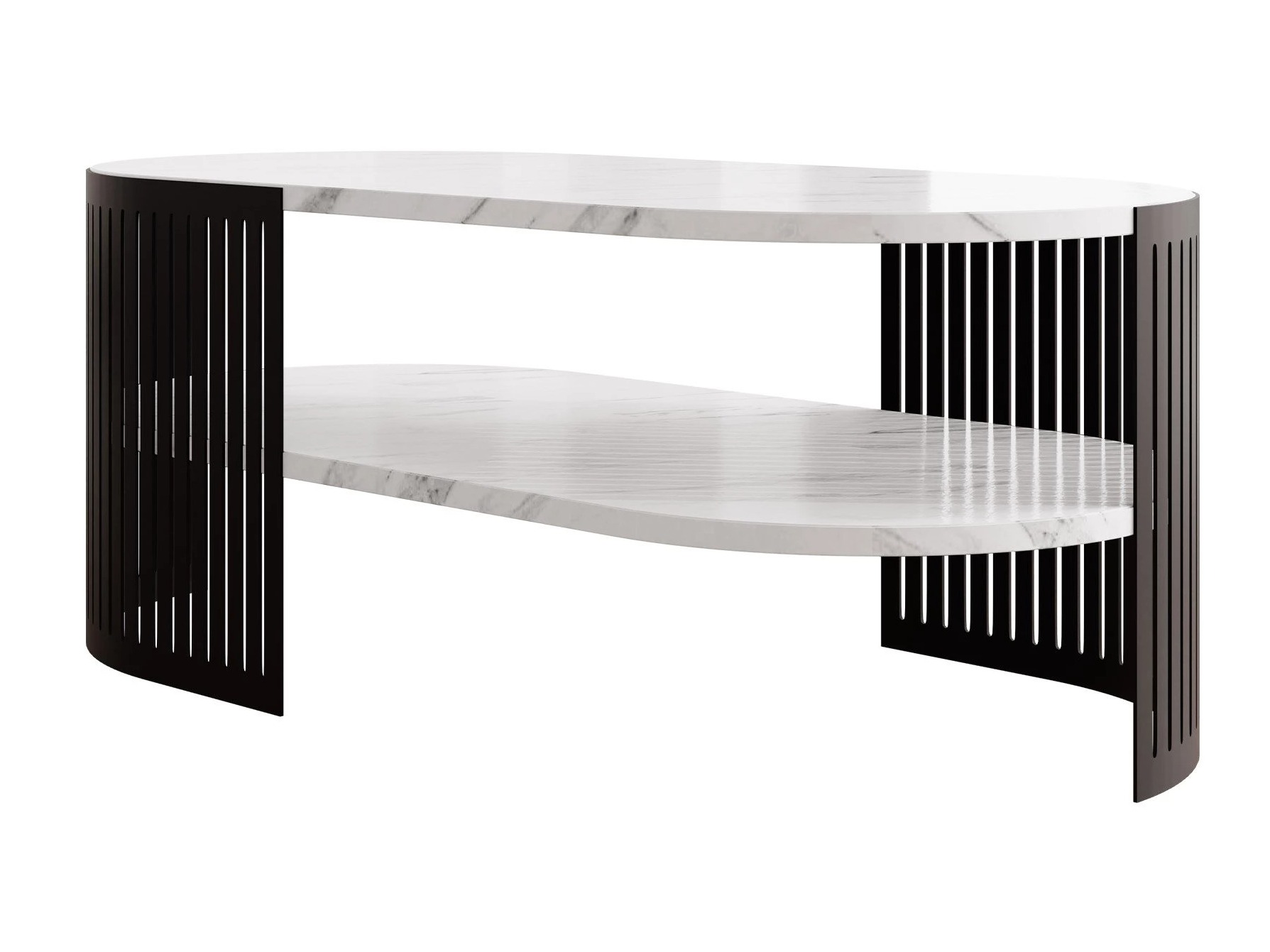 Coffee table Civer VI (Black + White marble)