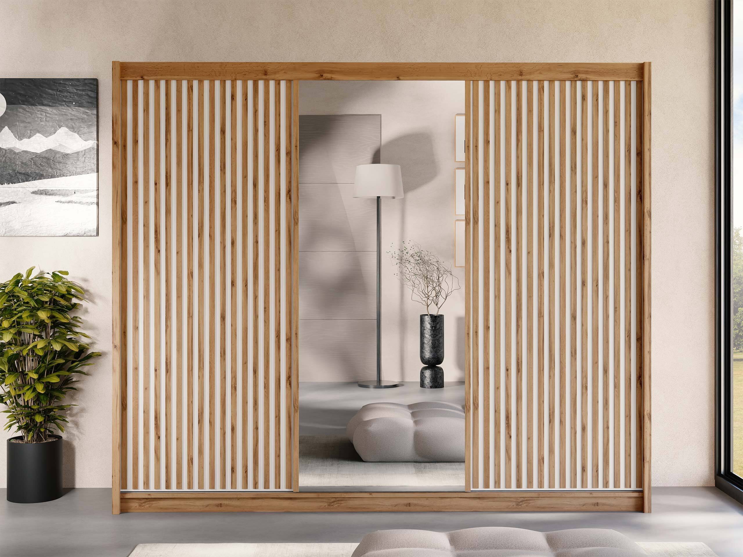 Wardrobe Gemes I (Wotan Oak + White)