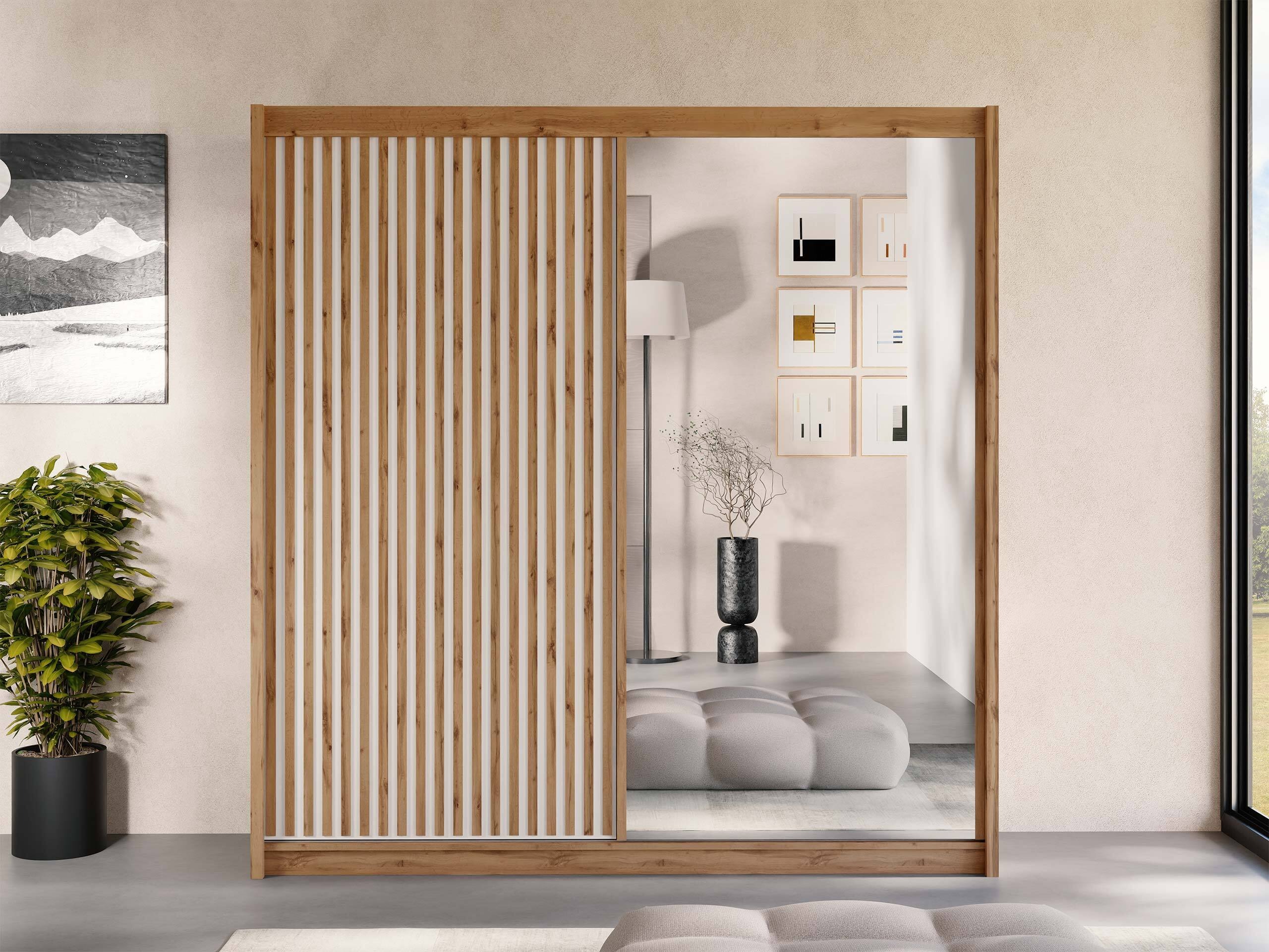 Wardrobe Gemes (Wotan Oak + White)