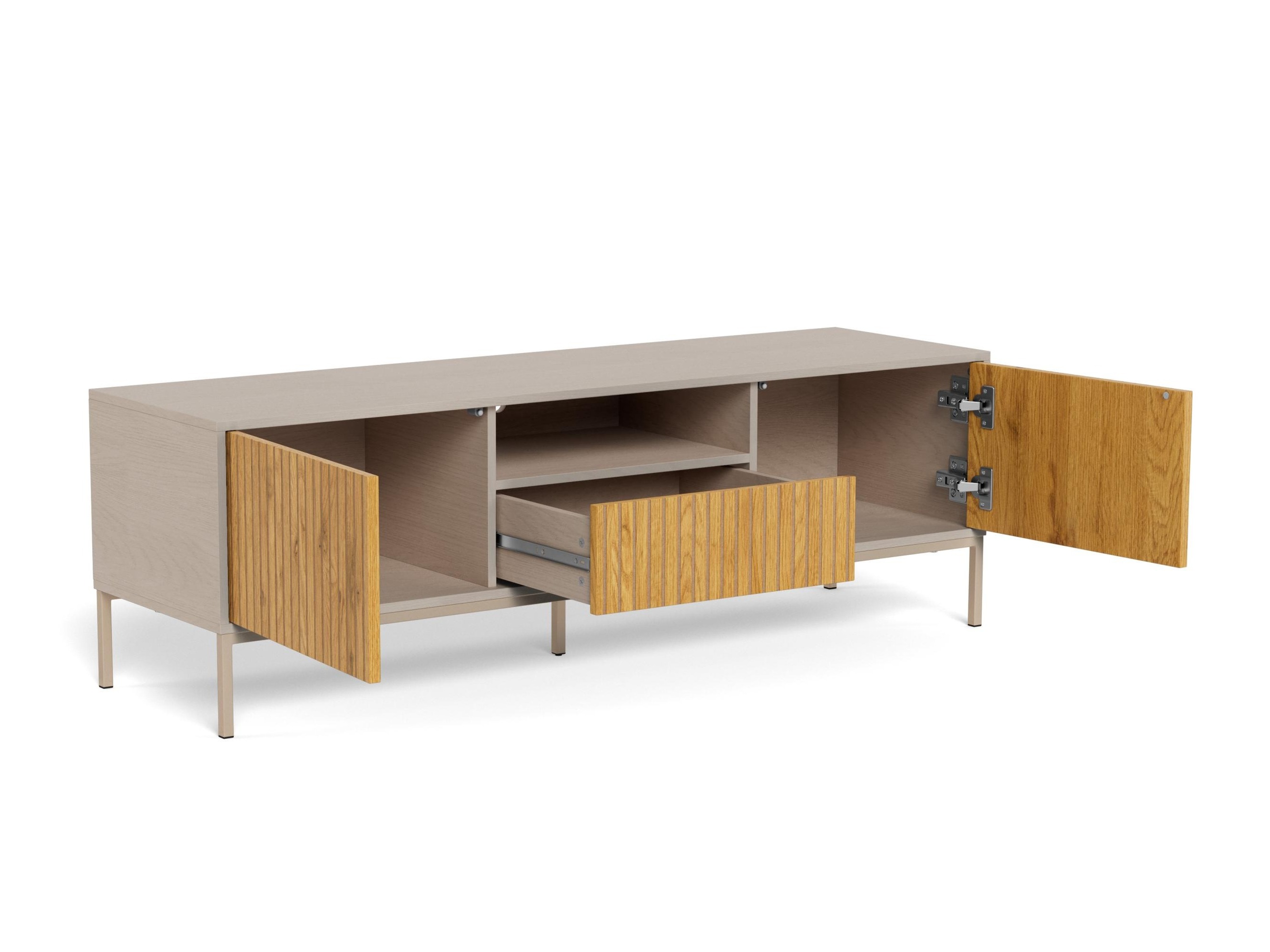 TV stand Norsica Sevferi 122 (Wild oak + Light grey)