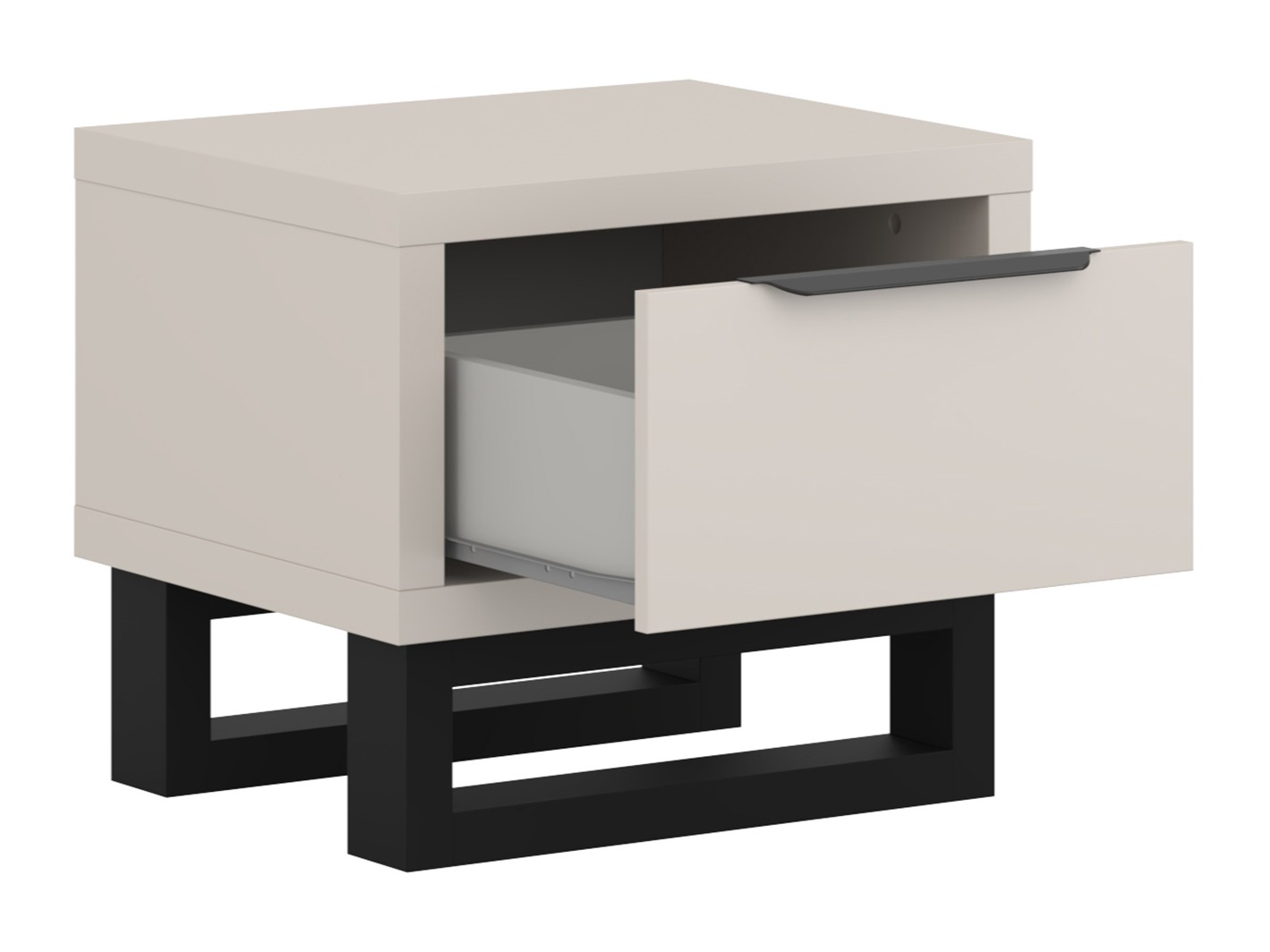 Bedside table Avicavu 123 (Cashmere + Black)