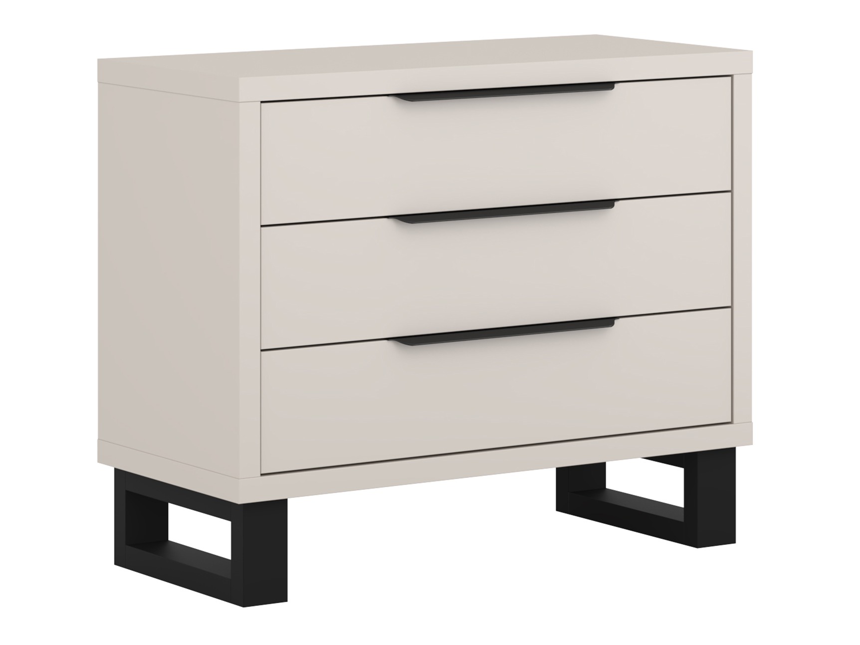 Chest of drawers Avicavu 124 (Cashmere + Black)