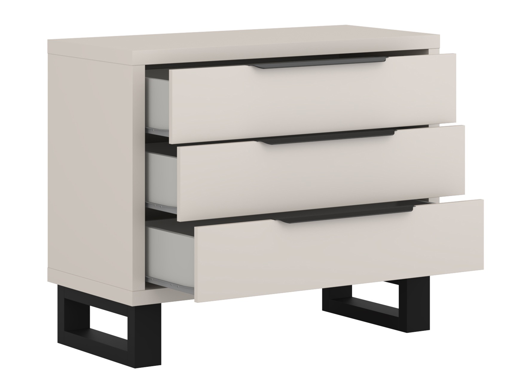 Chest of drawers Avicavu 124 (Cashmere + Black)