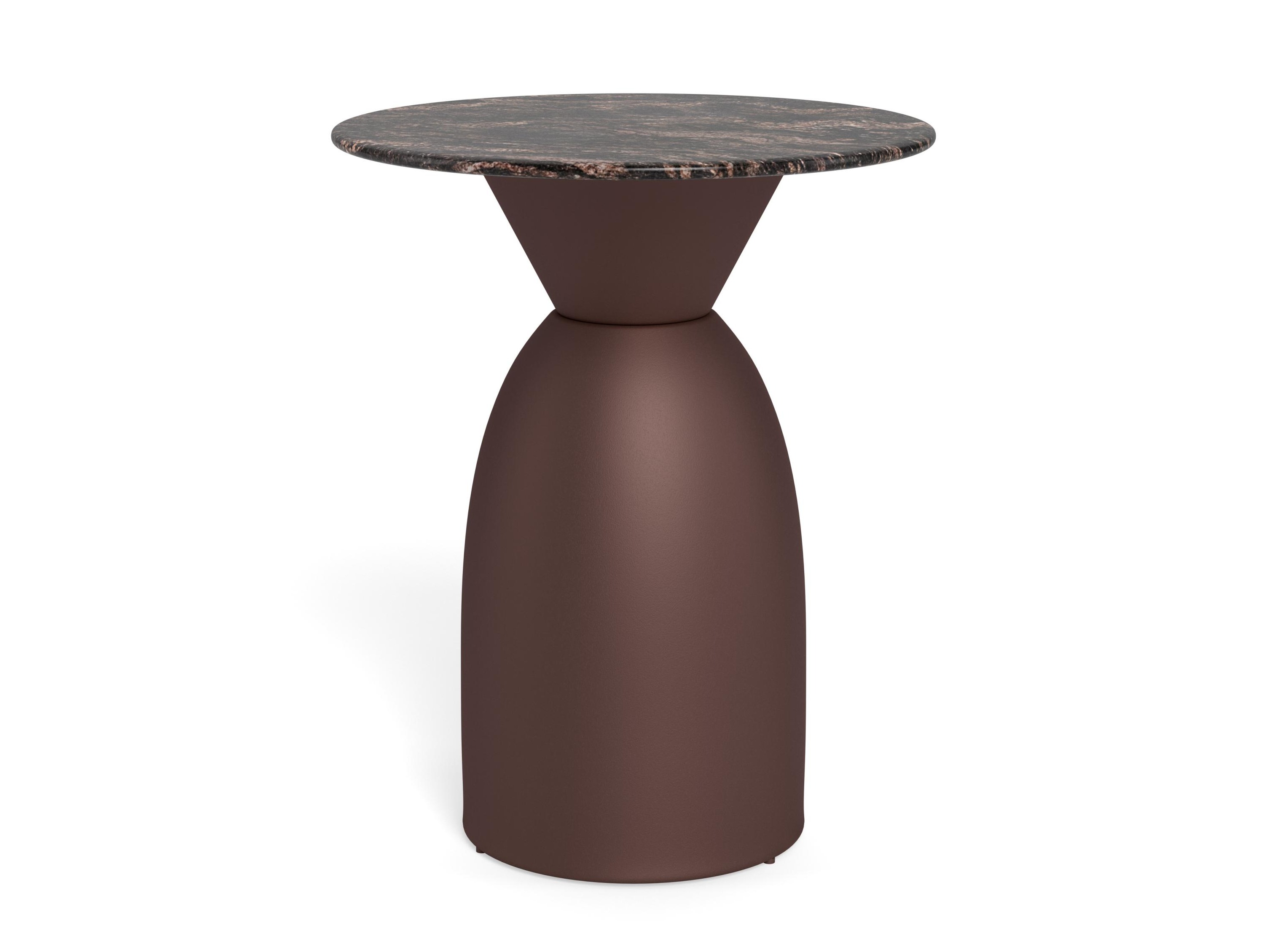 Side table Norsica 1074 (Brown + Brown marble)
