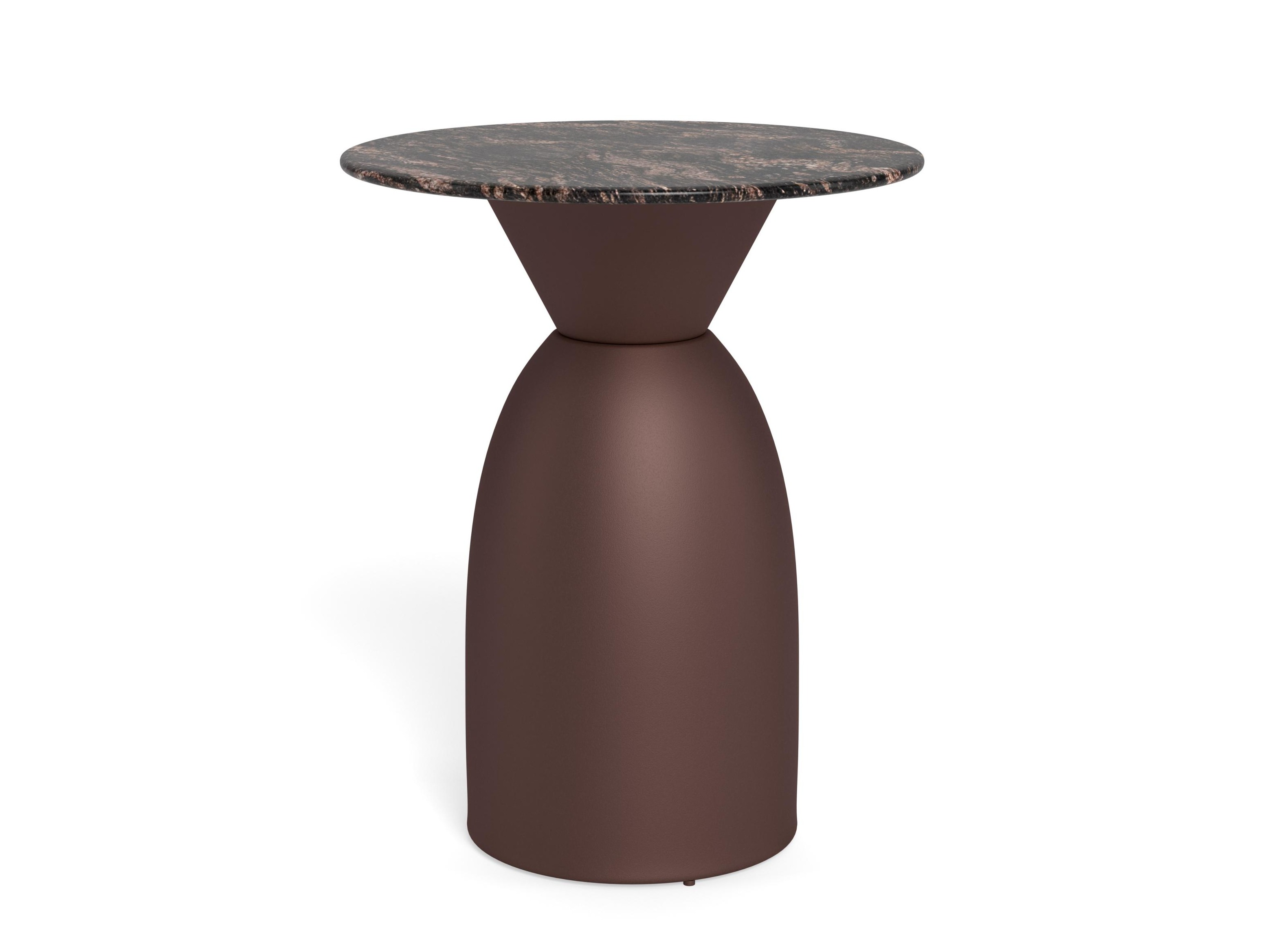 Side table Norsica 1074 (Brown + Brown marble)