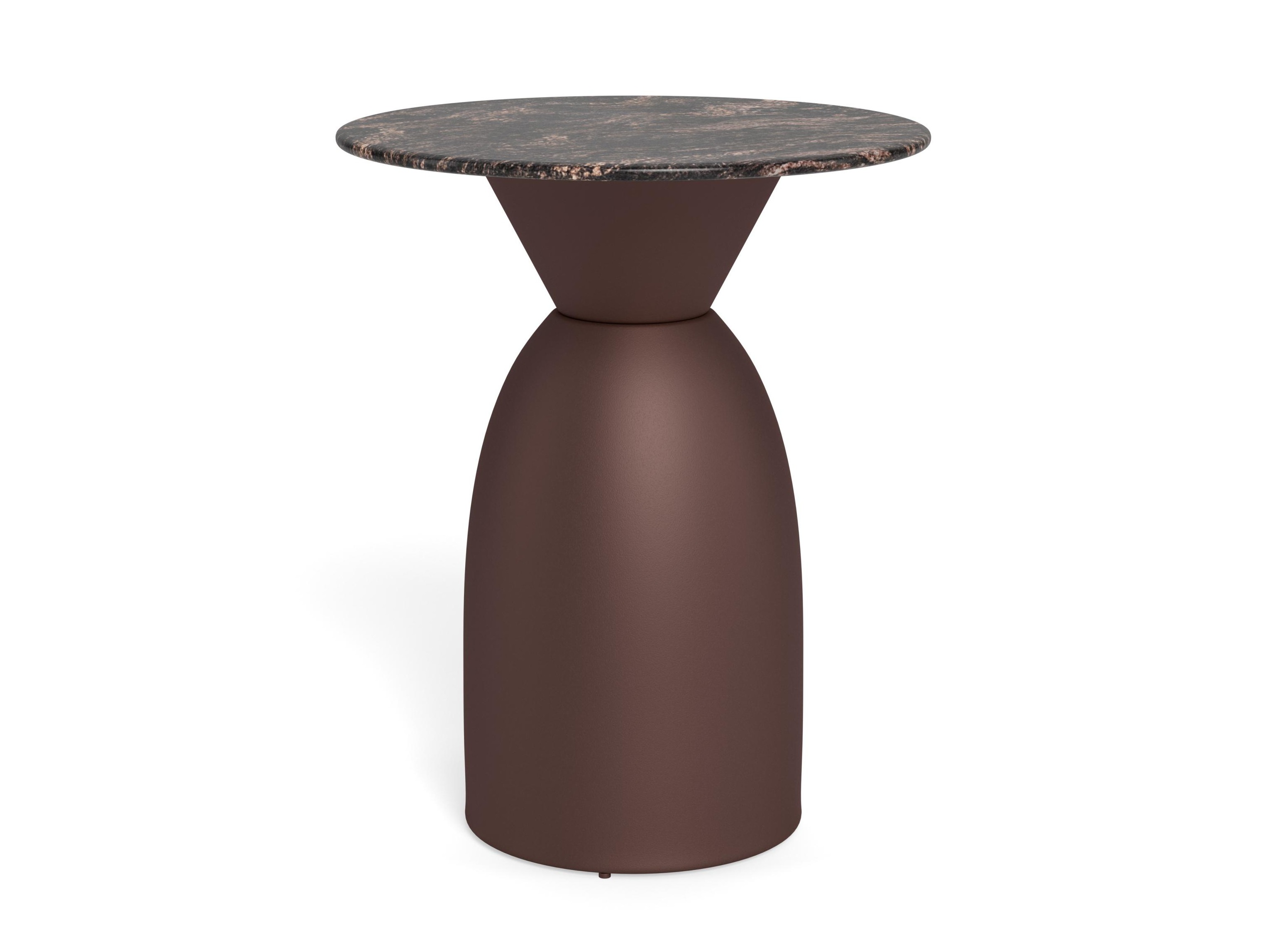 Side table Norsica 1074 (Brown + Brown marble)