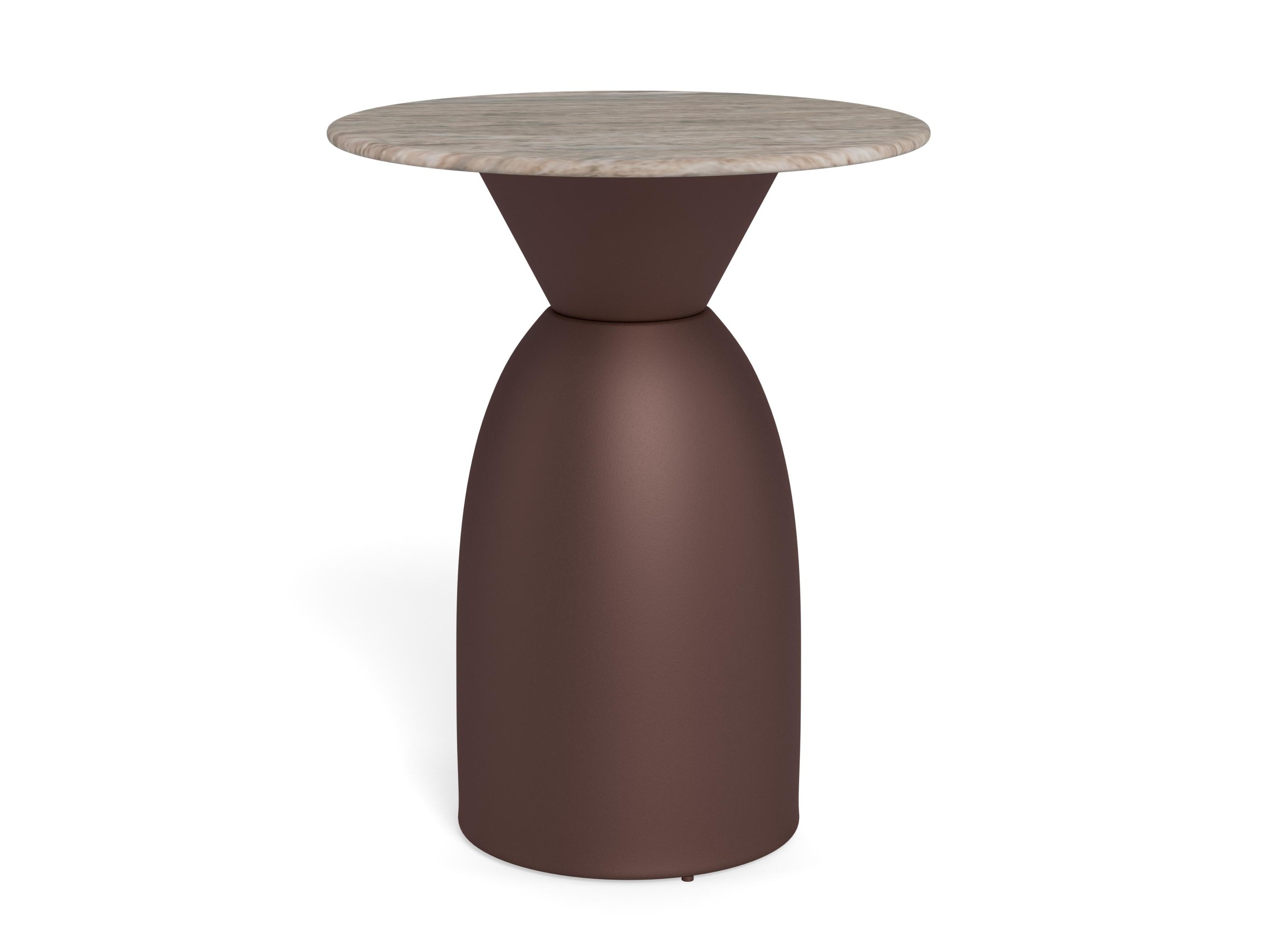 Side table Norsica 1074 (Brown + Grey marble)