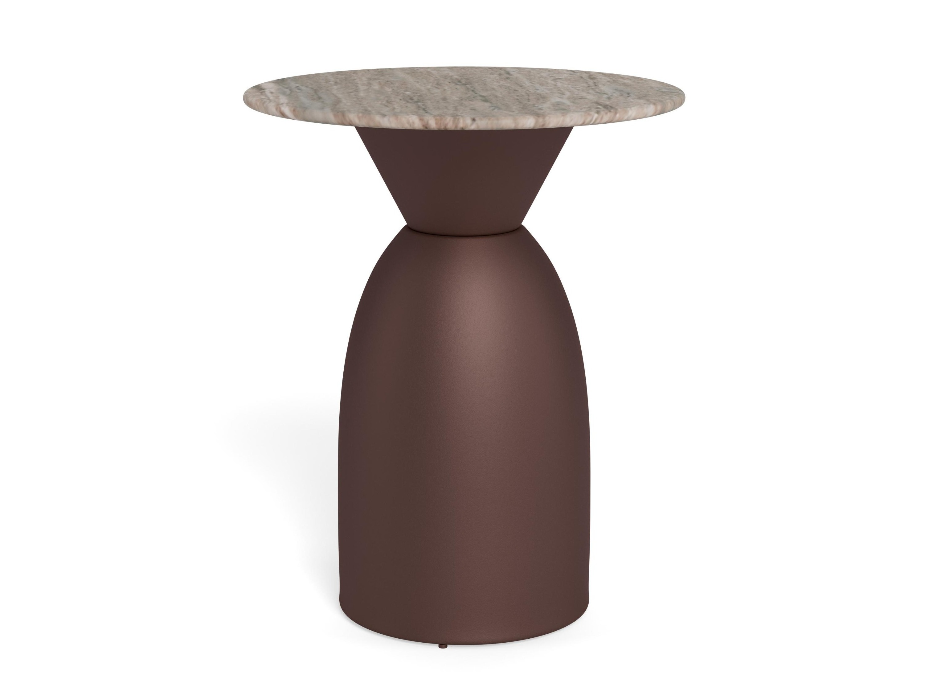 Side table Norsica 1074 (Brown + Grey marble)