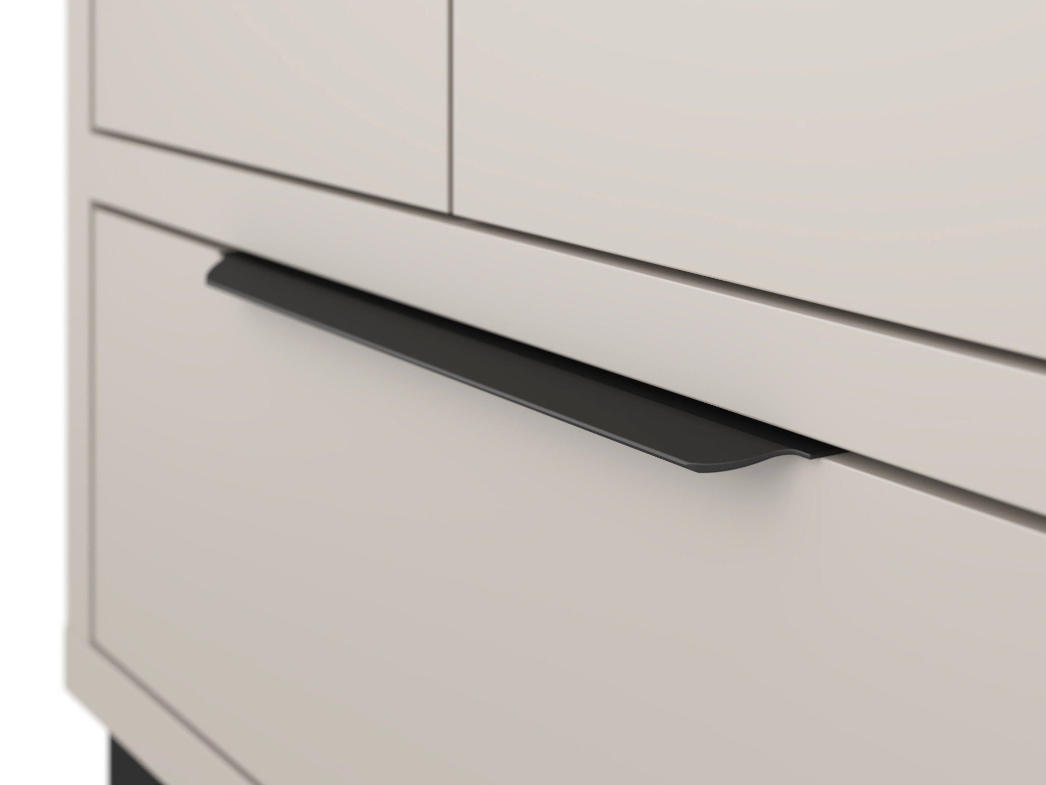 Chest of drawers Avicavu 128 (Cashmere + Black)