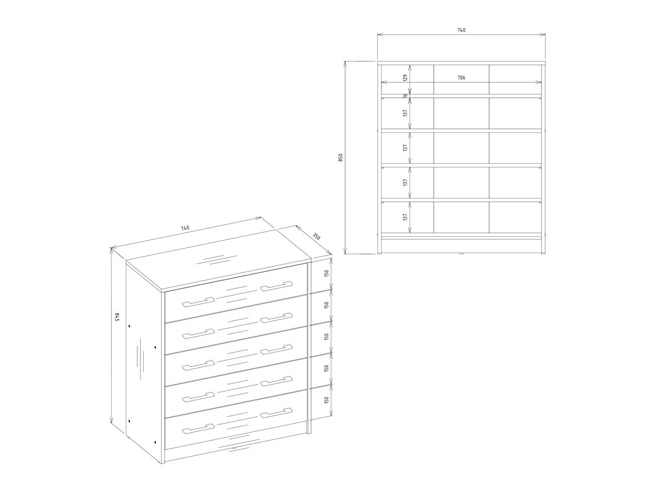 Shoe cabinet Mandeville 372 (Artisan oak + Anthracite)