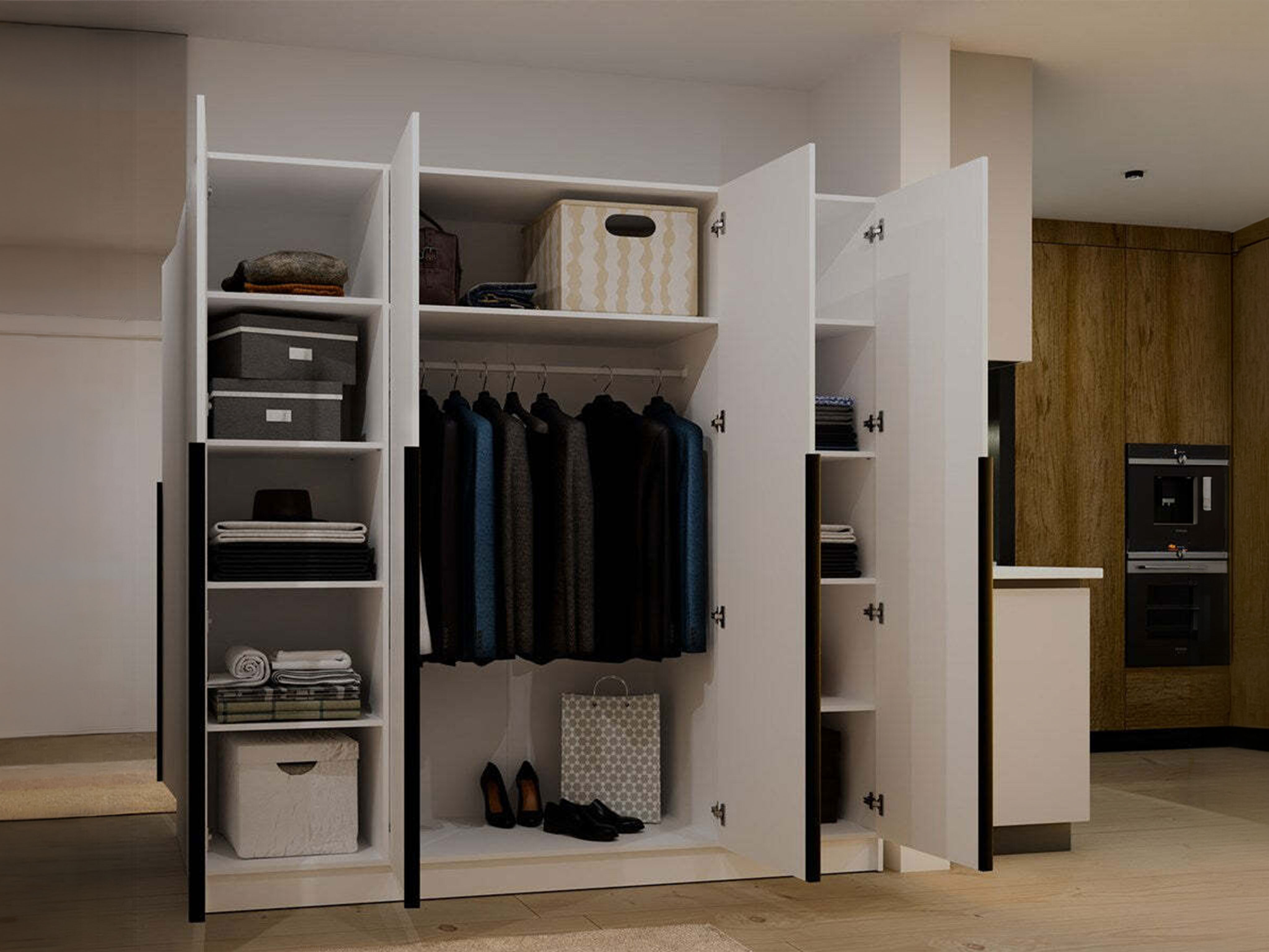 Wardrobe Mandeville 370 (White + Black)