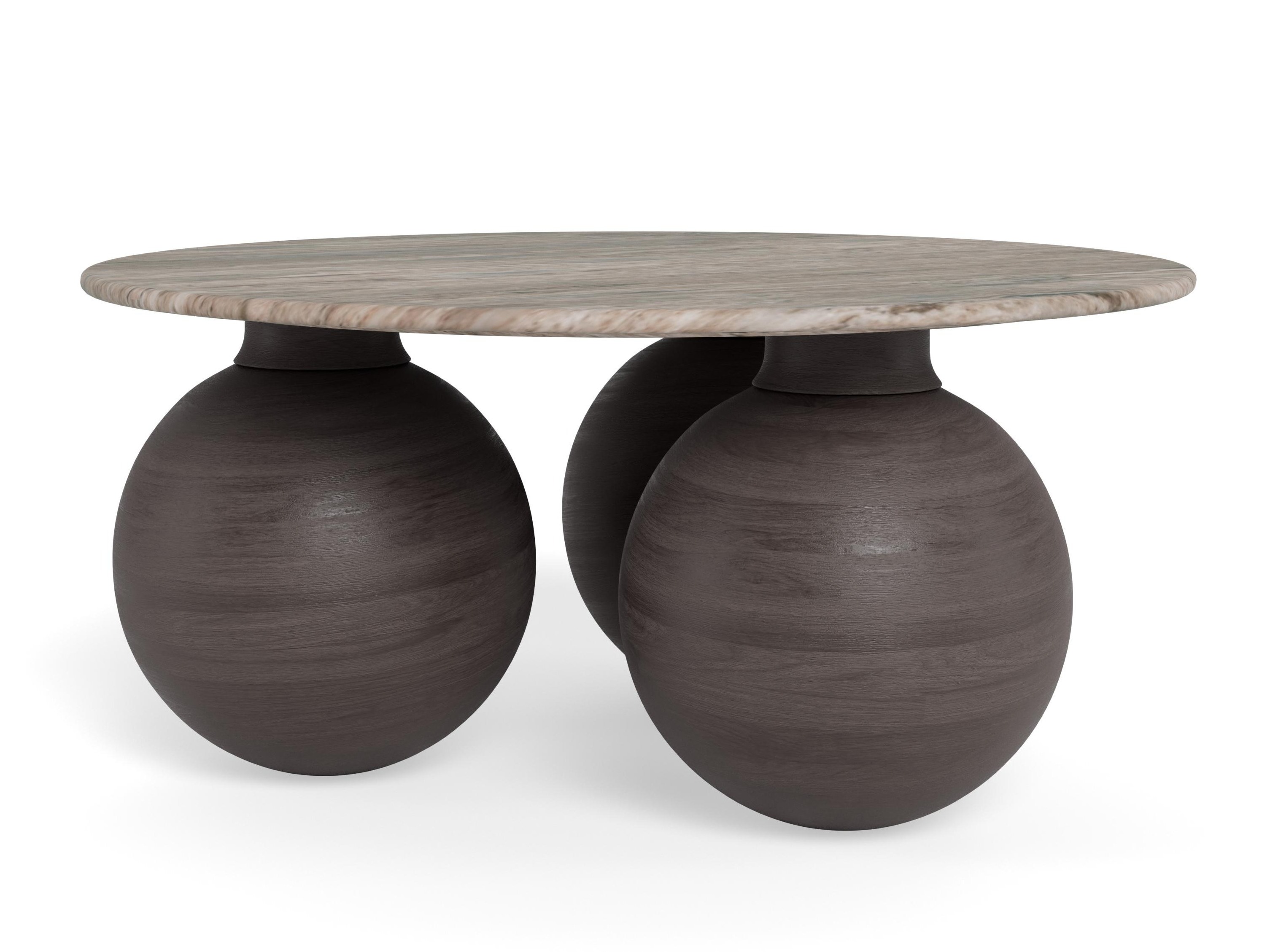 Coffee table Norsica 1082 (Brown + Grey marble)