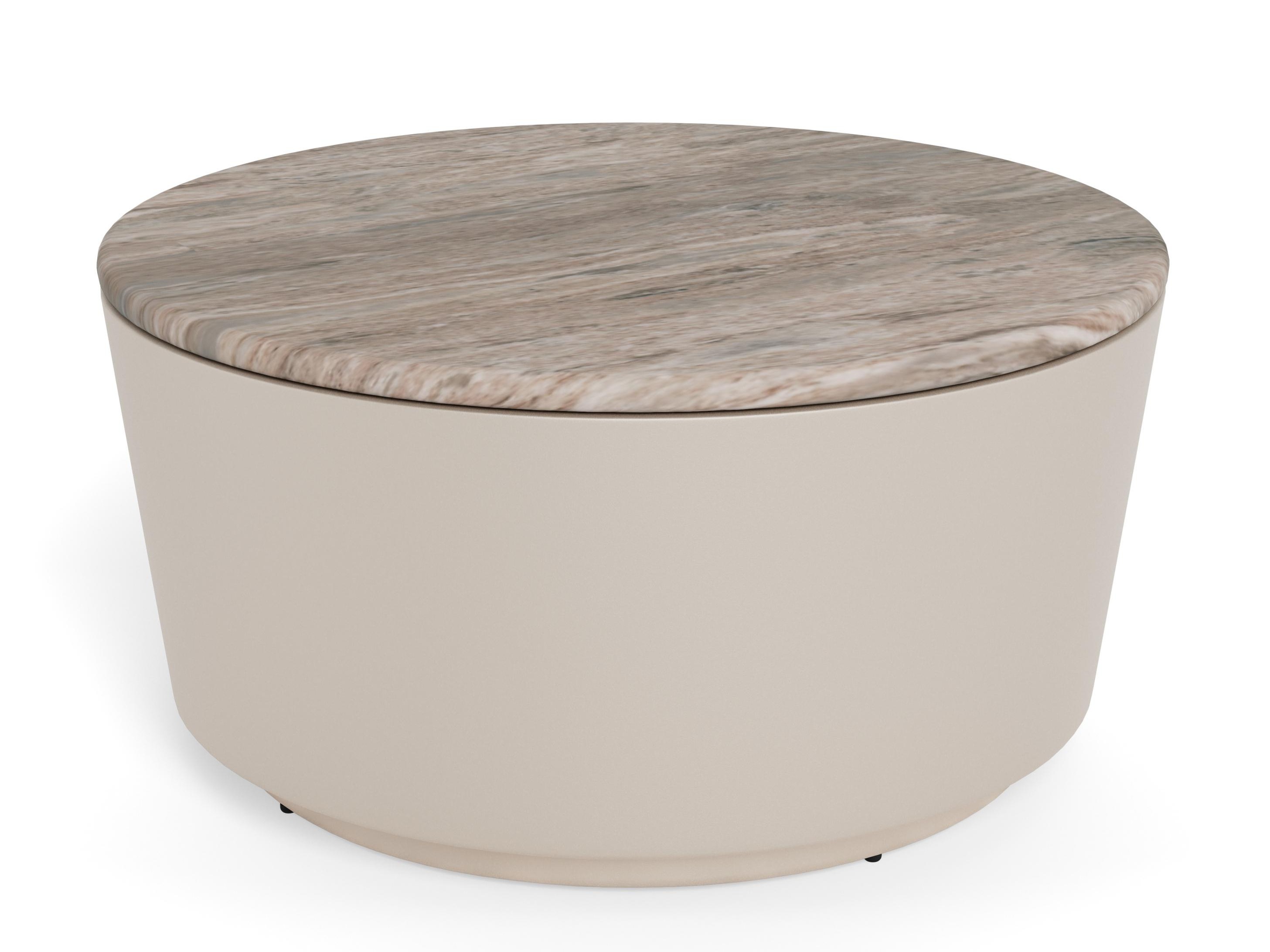 Coffee table Norsica 1084 (Light grey + Grey marble)