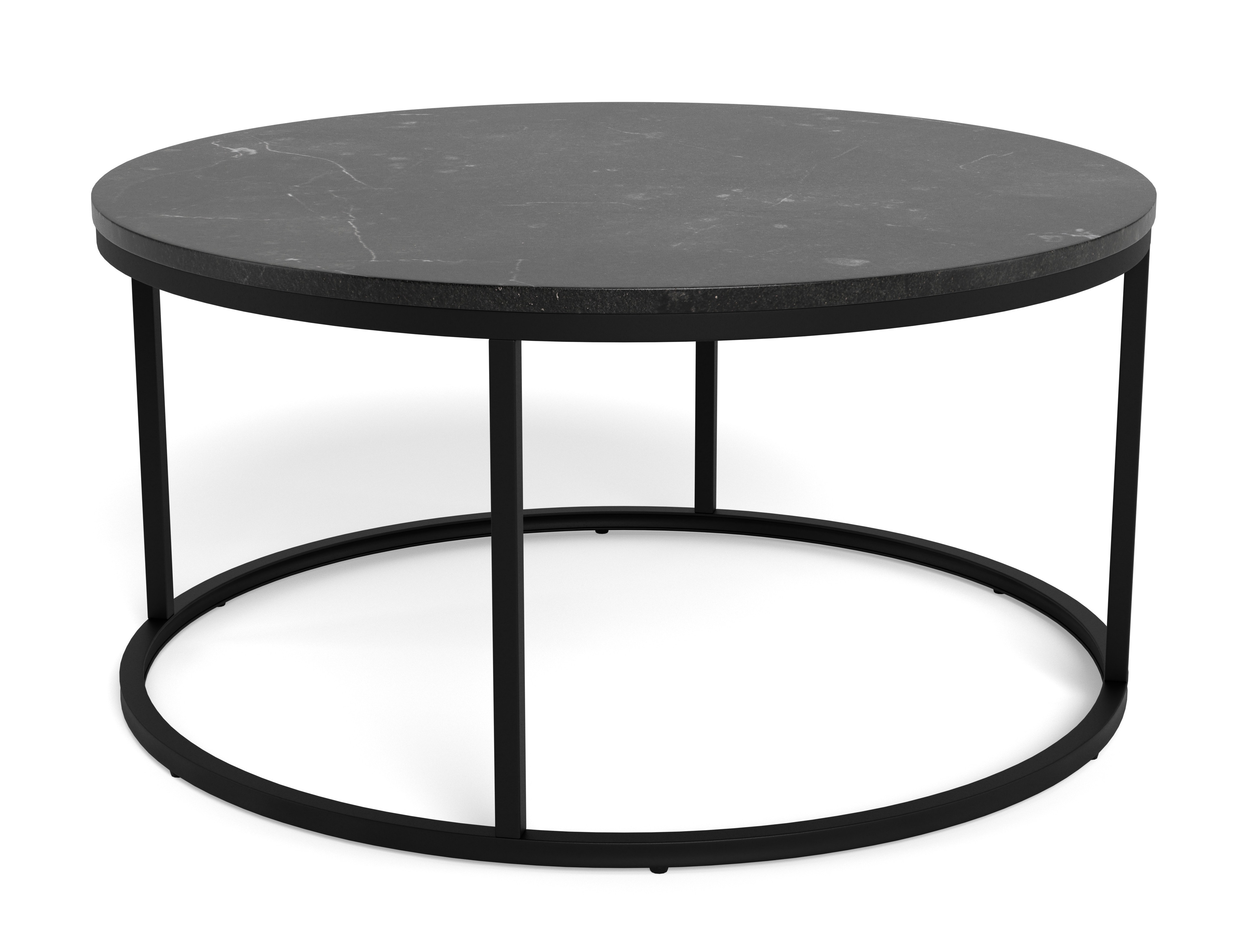 Coffee table Norsica 692 (Black + Black marble)