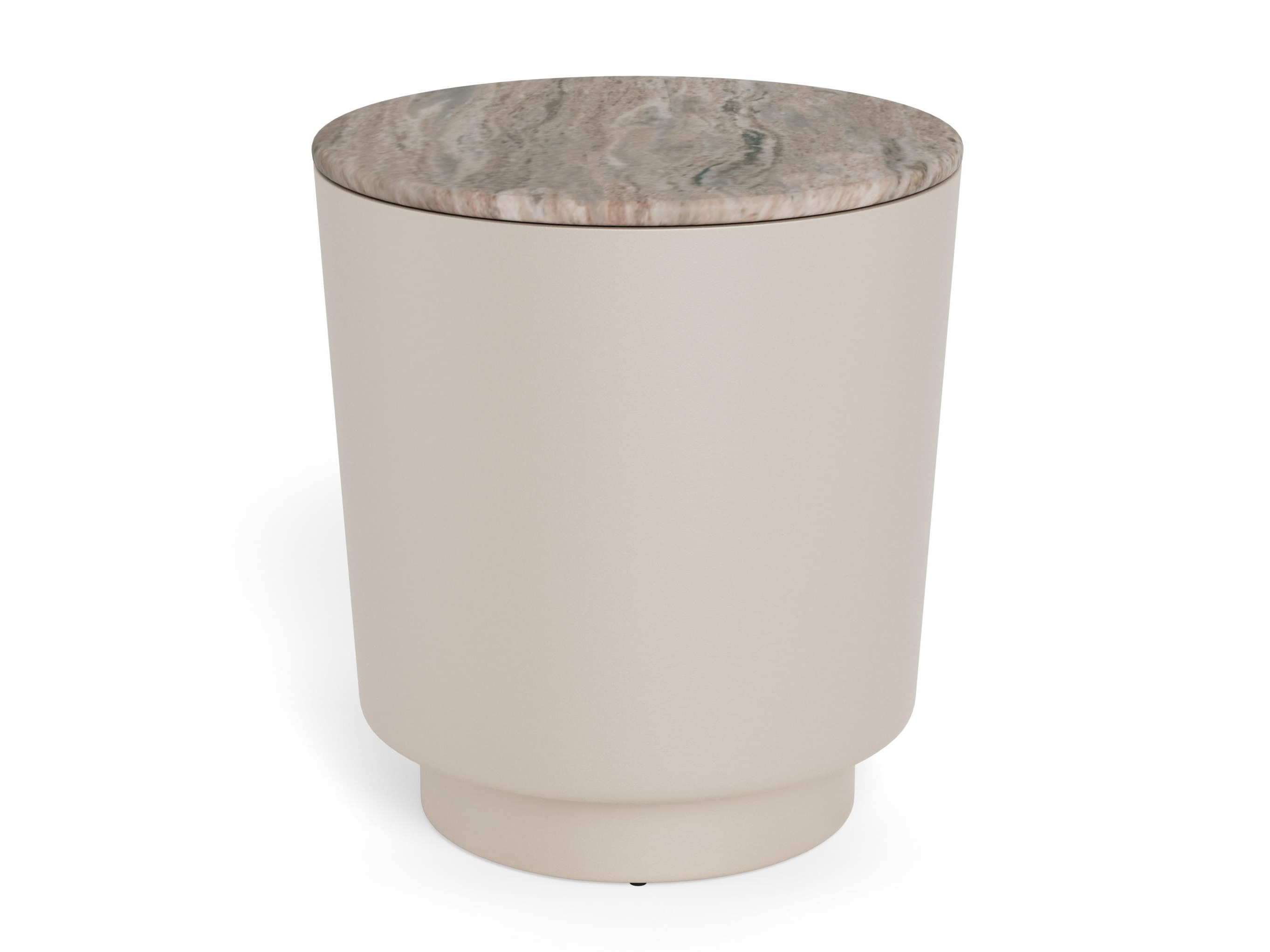 Side table Norsica 1083 (Light grey + Grey marble)
