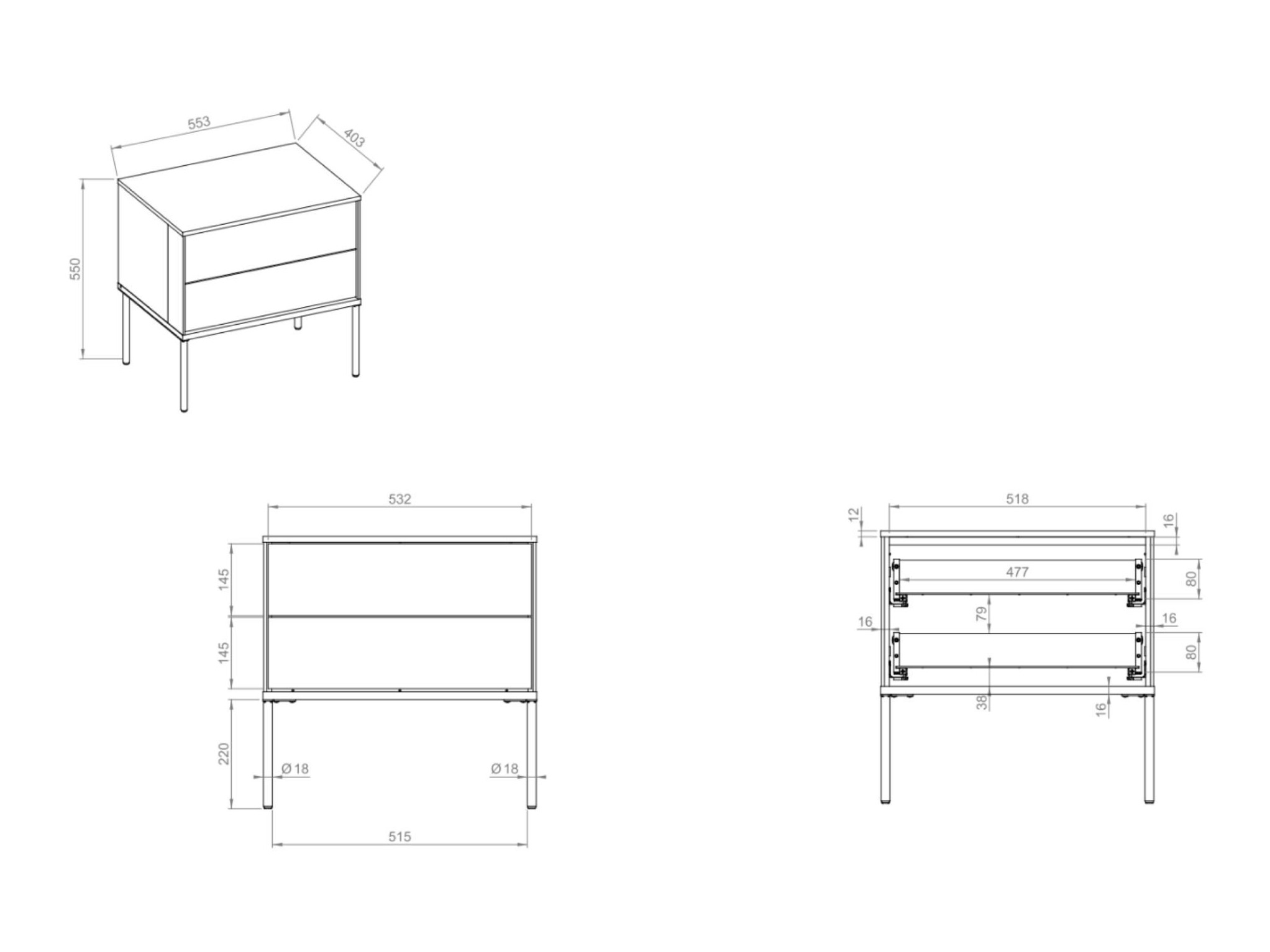 Bedside table Belfelu 104