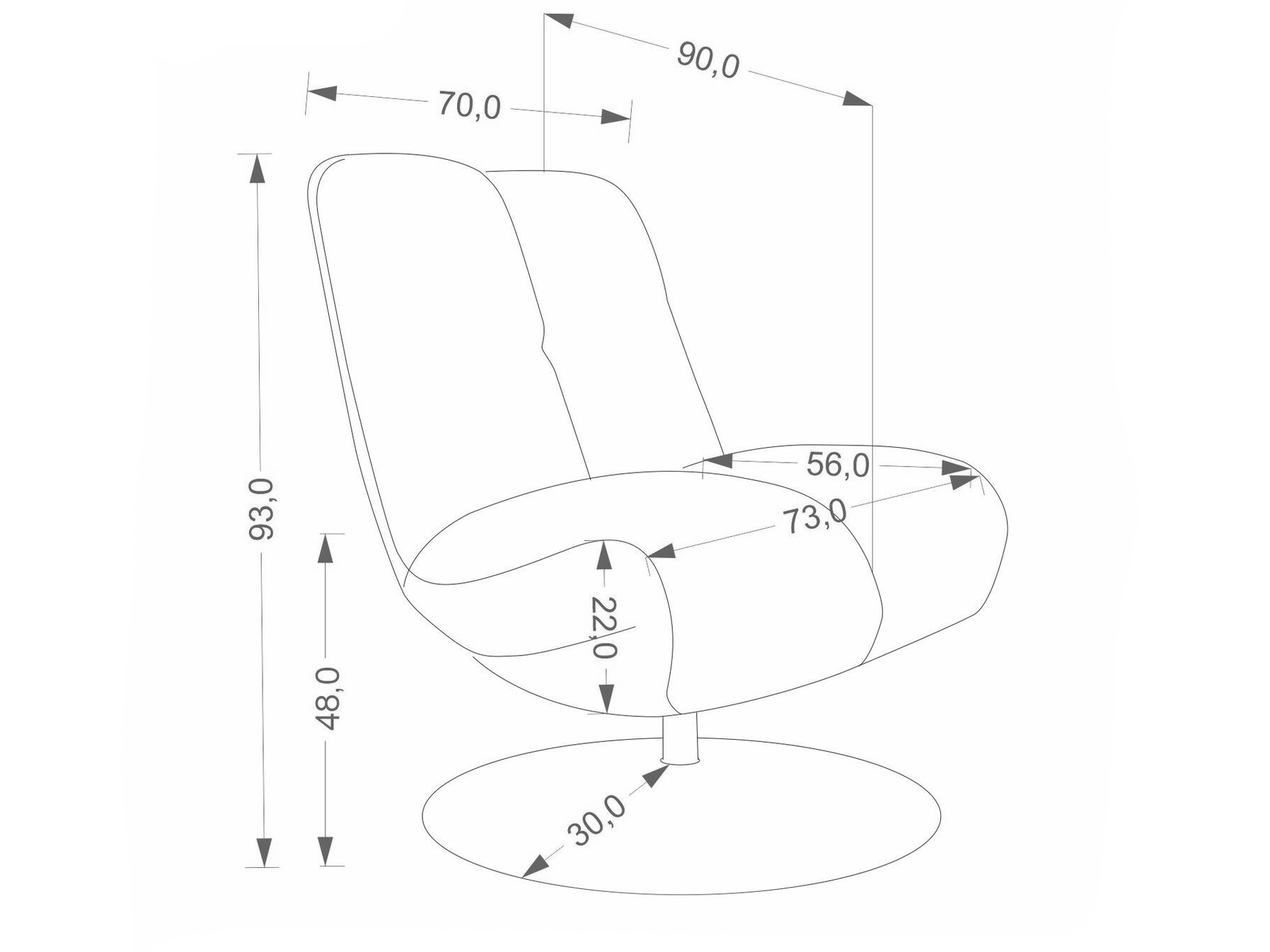 Armchair Houston 2126 (Cinnamon)