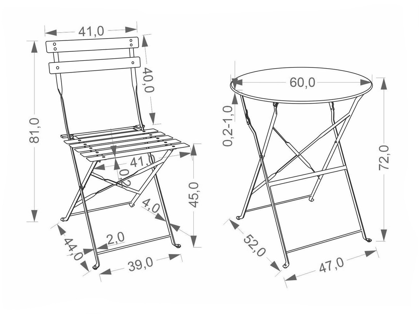 Balcony furniture set Houston 2129 (Cappuccino)