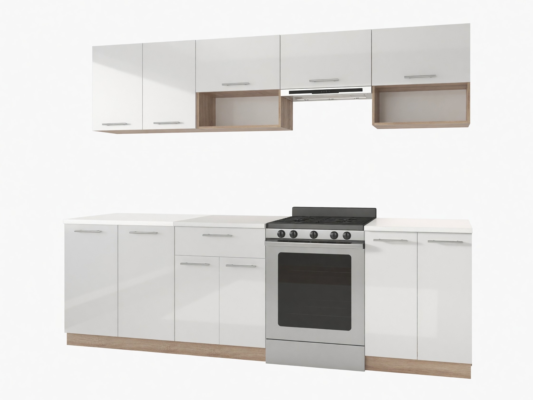 Kitchen set Houston 858 (Glossy white + Sonoma oak)