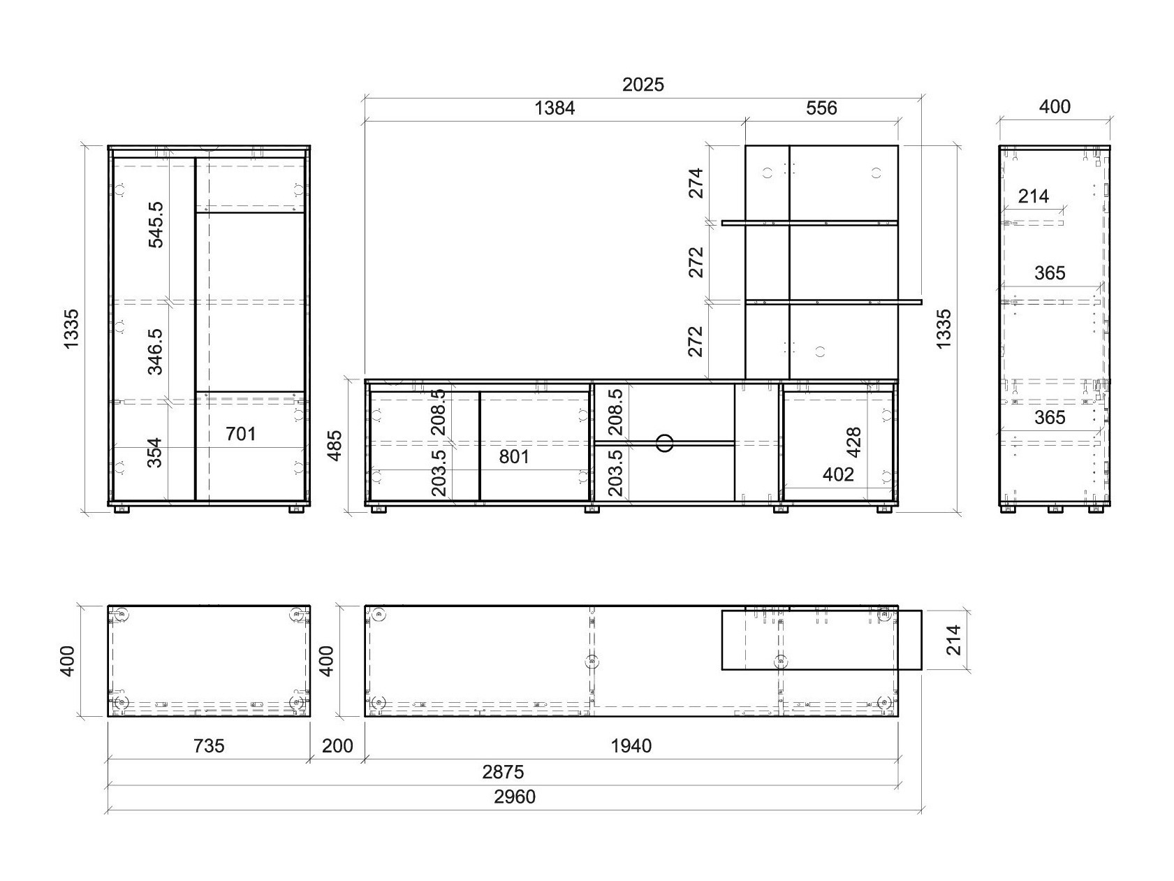 Living room set Ontario 226 (Cashmere + Artisan oak)