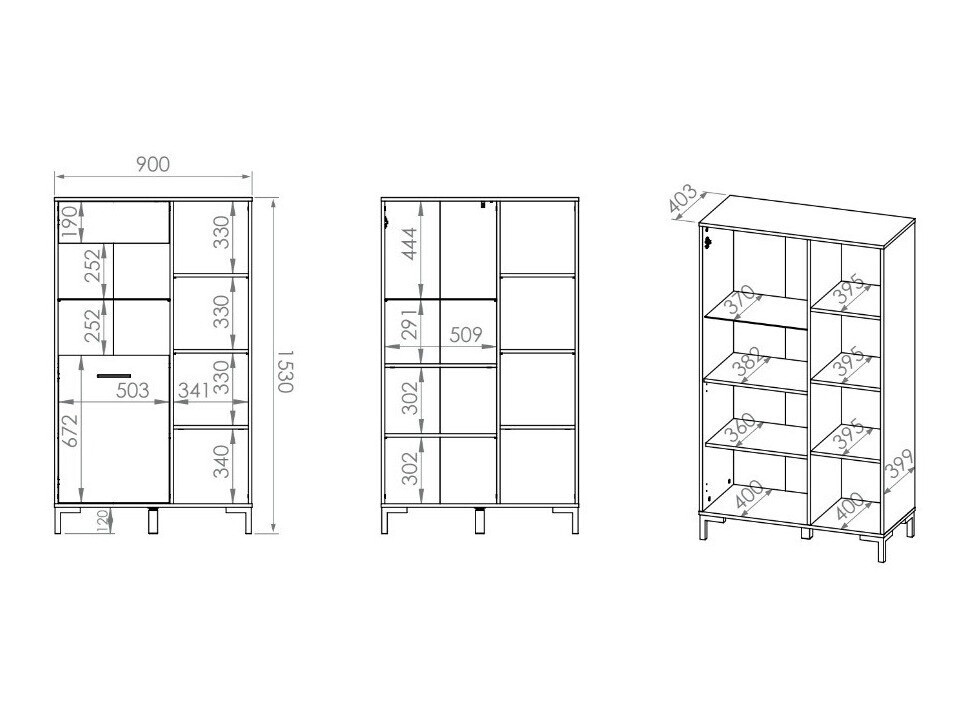 Bookcase Larnolo 116