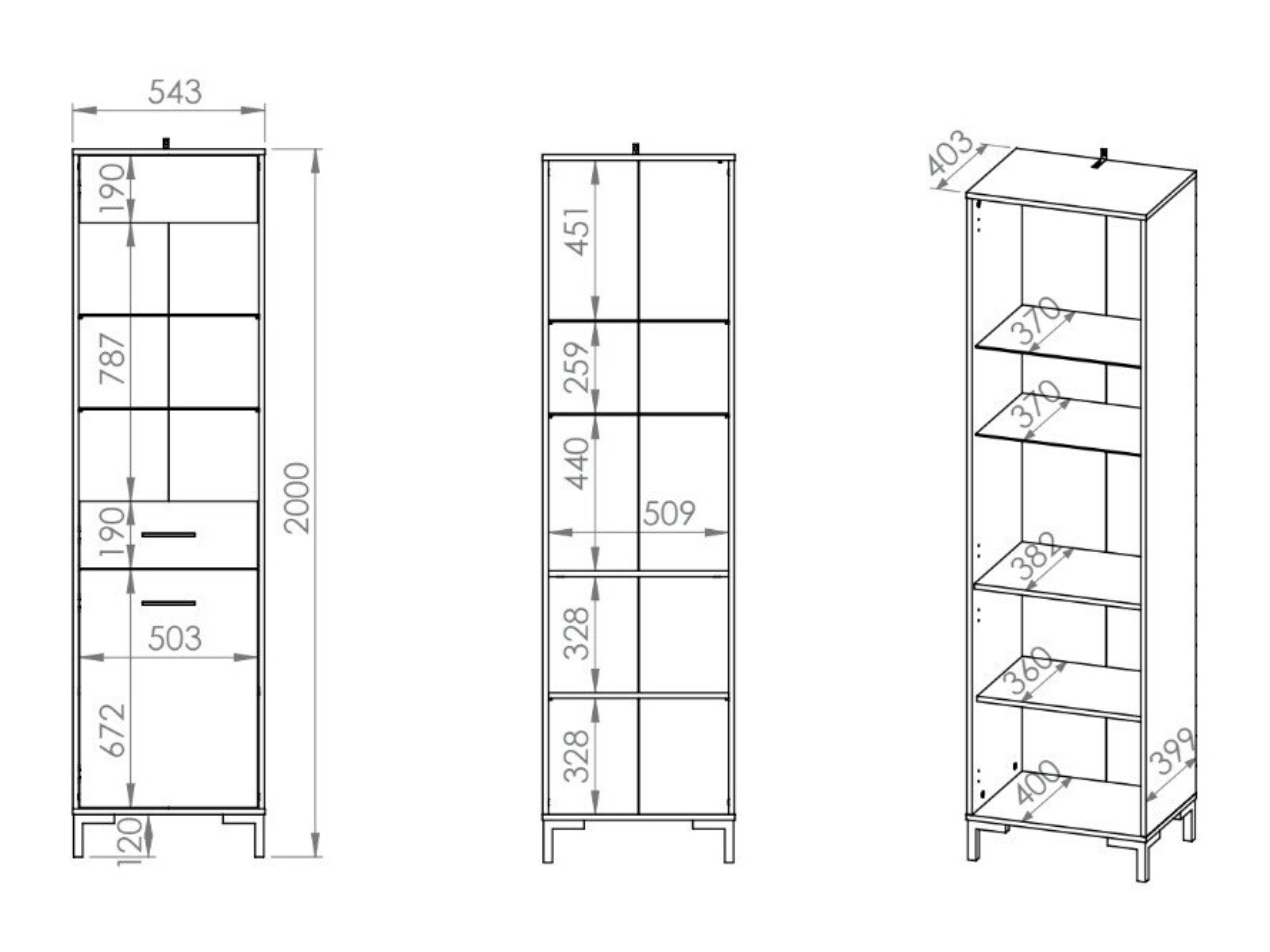 Bookcase Larnolo 135