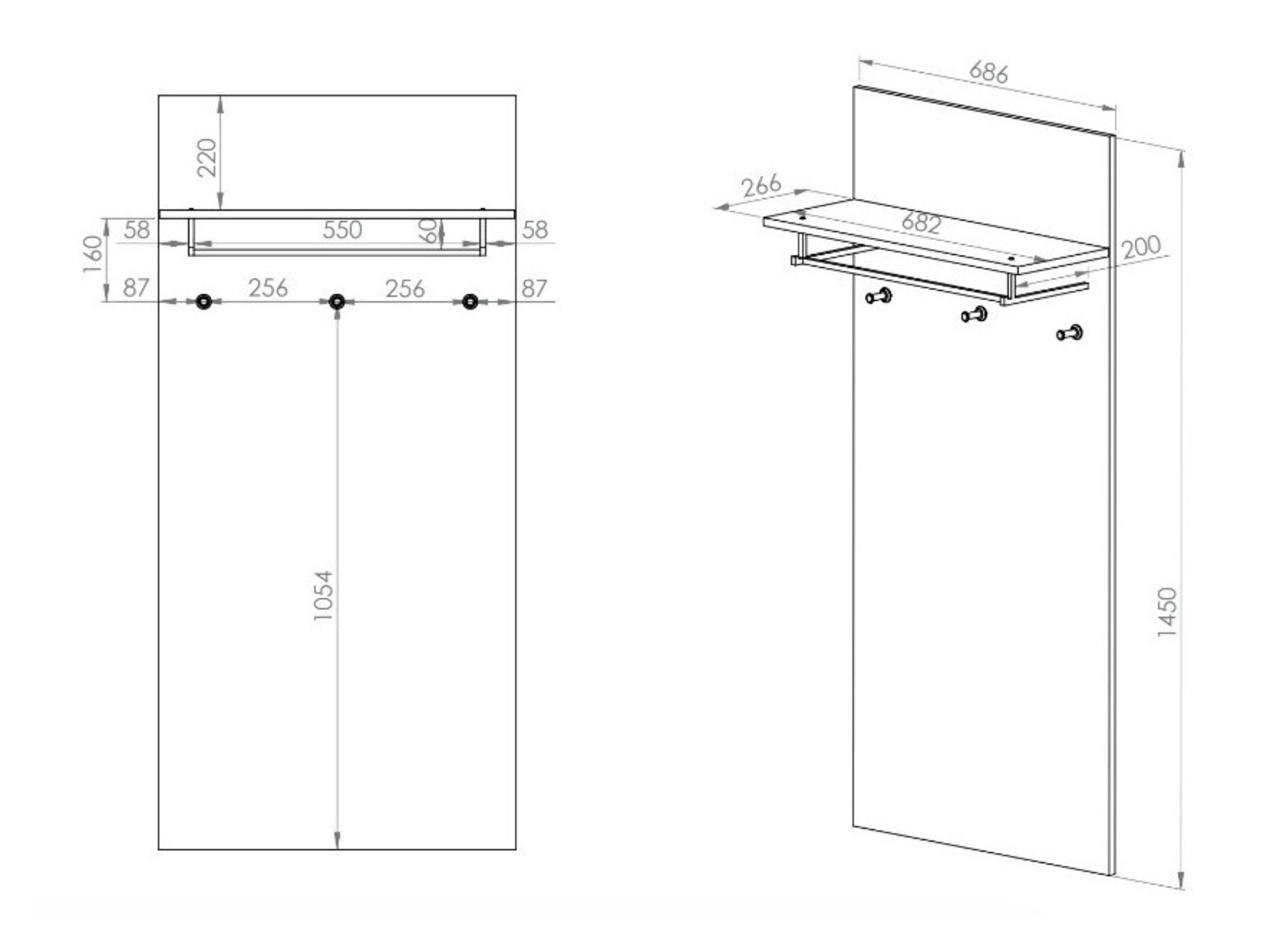 Coat rack Larnolo 123