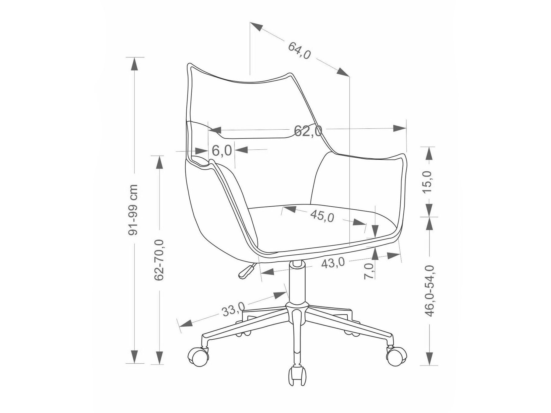 Office chair Houston 2131 (Brown)