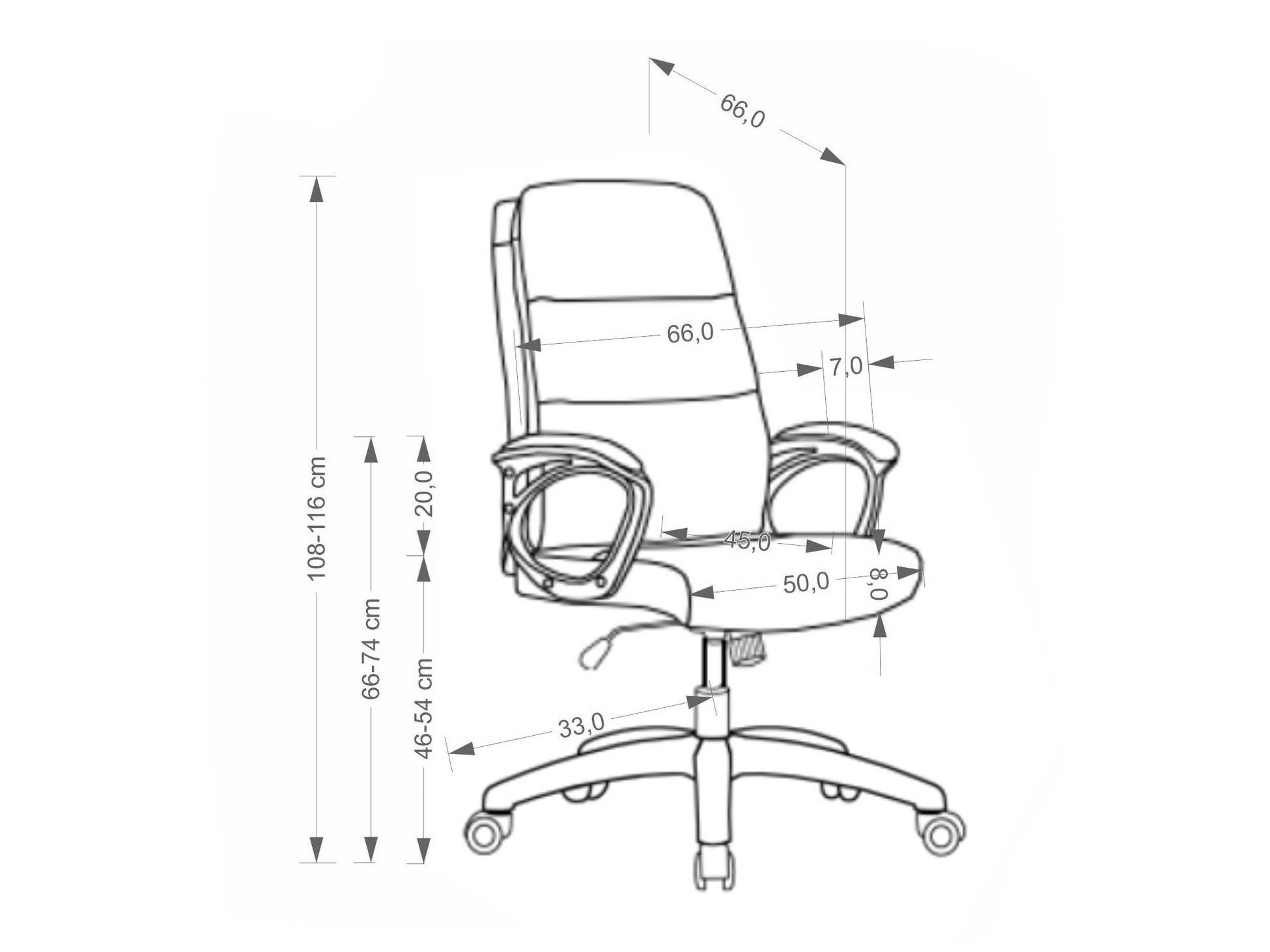 Office chair Houston 2132 (Grey)