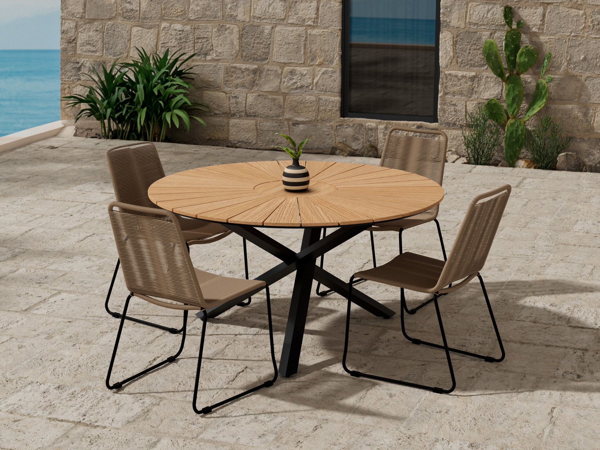 Table and chairs set Dallas 5313
