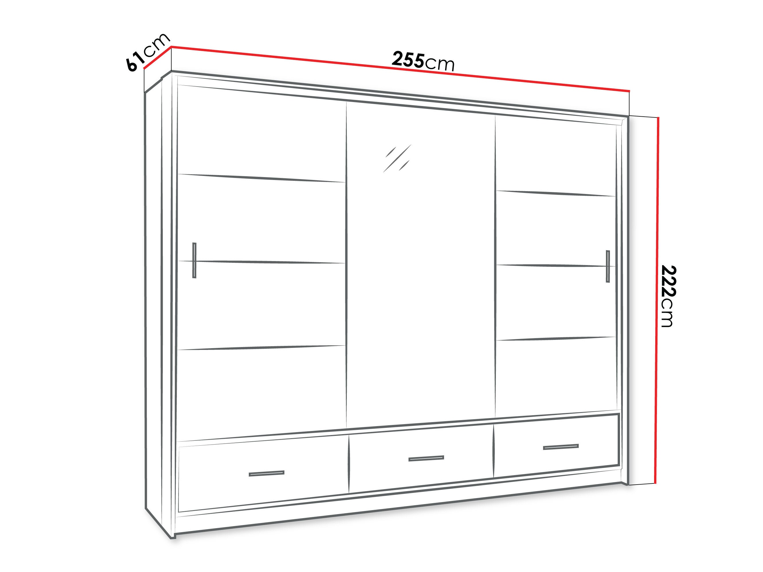 Wardrobe Honolulu 203 (Graphite)