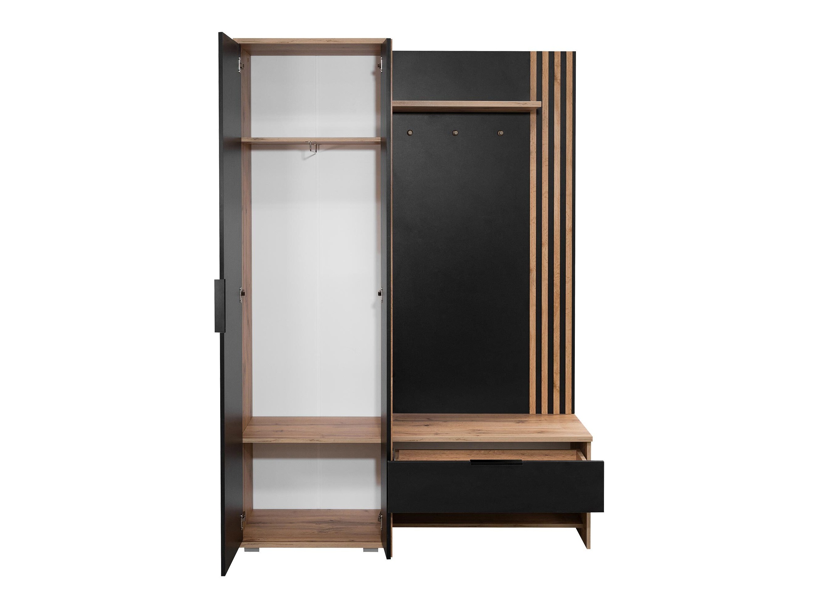 Hallway set Honolulu 161 (White + Wotan Oak)