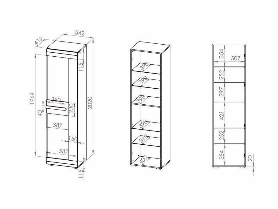 Bookcase Alcala 125