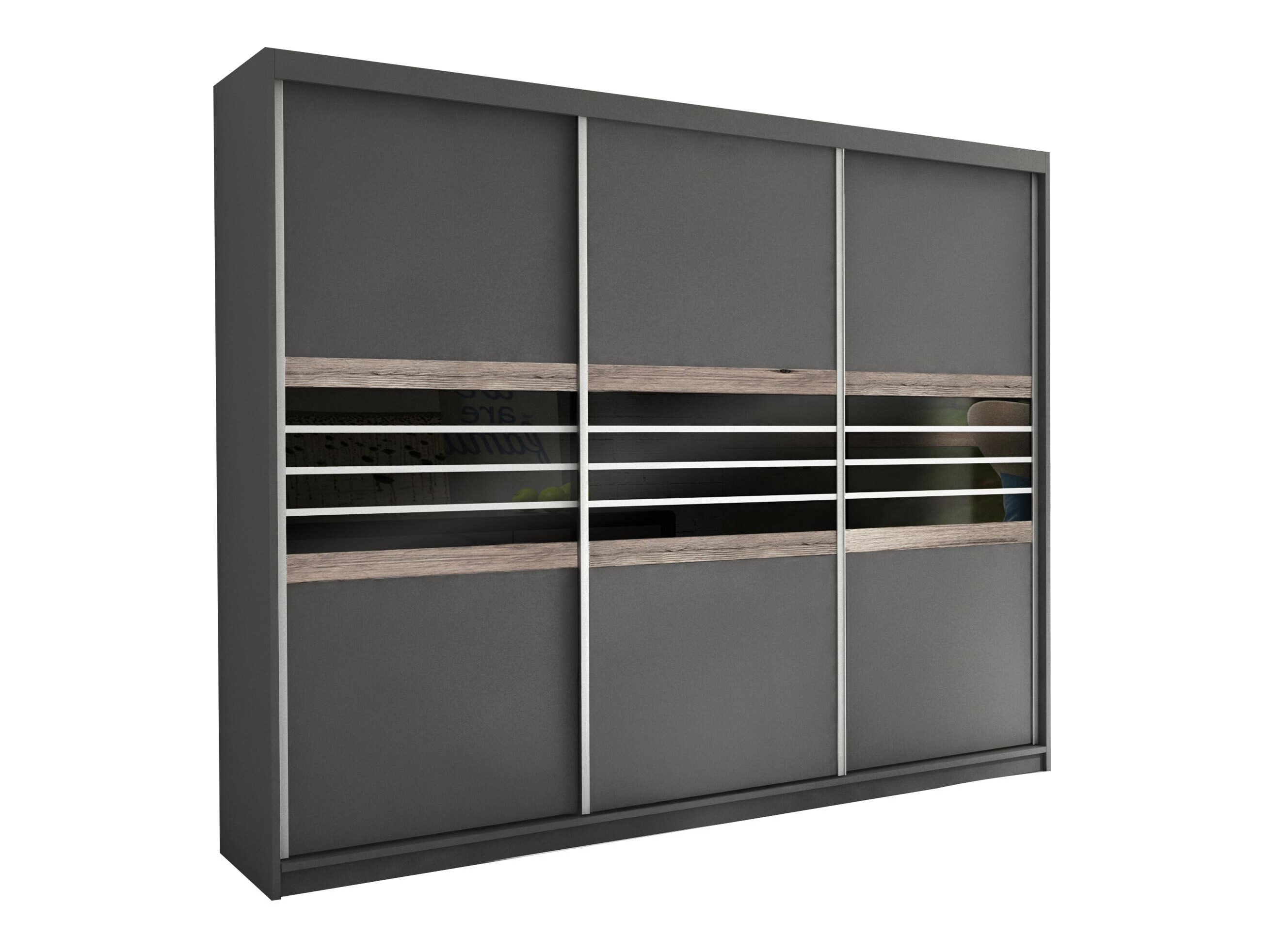 Wardrobe Honolulu 116 (Lava + Black)