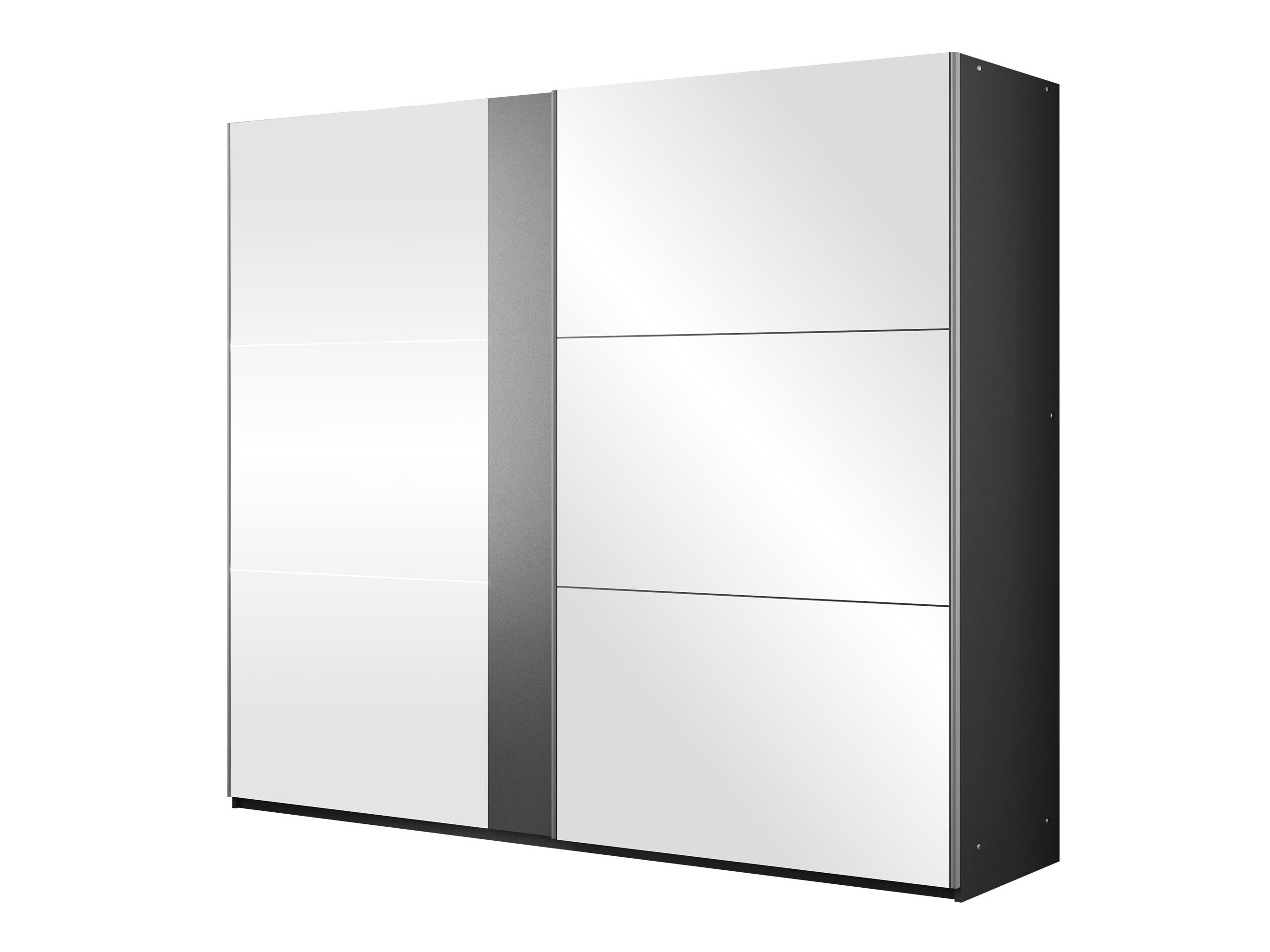 Wardrobe Honolulu 122 (Graphite + Glossy white)