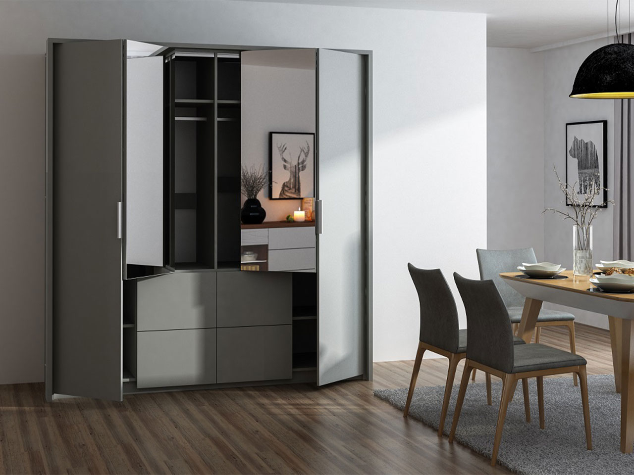 Wardrobe Honolulu 139 (Graphite)